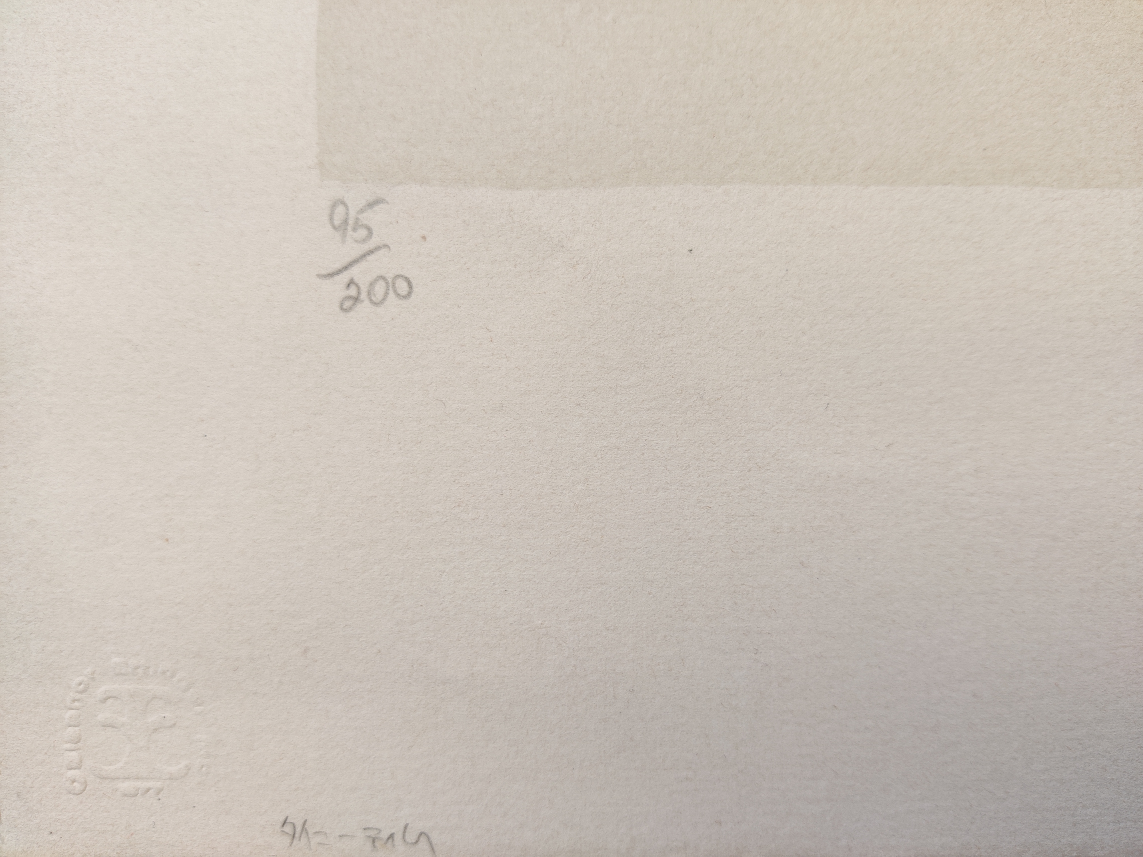 A painting of a man carrying a child on his back.