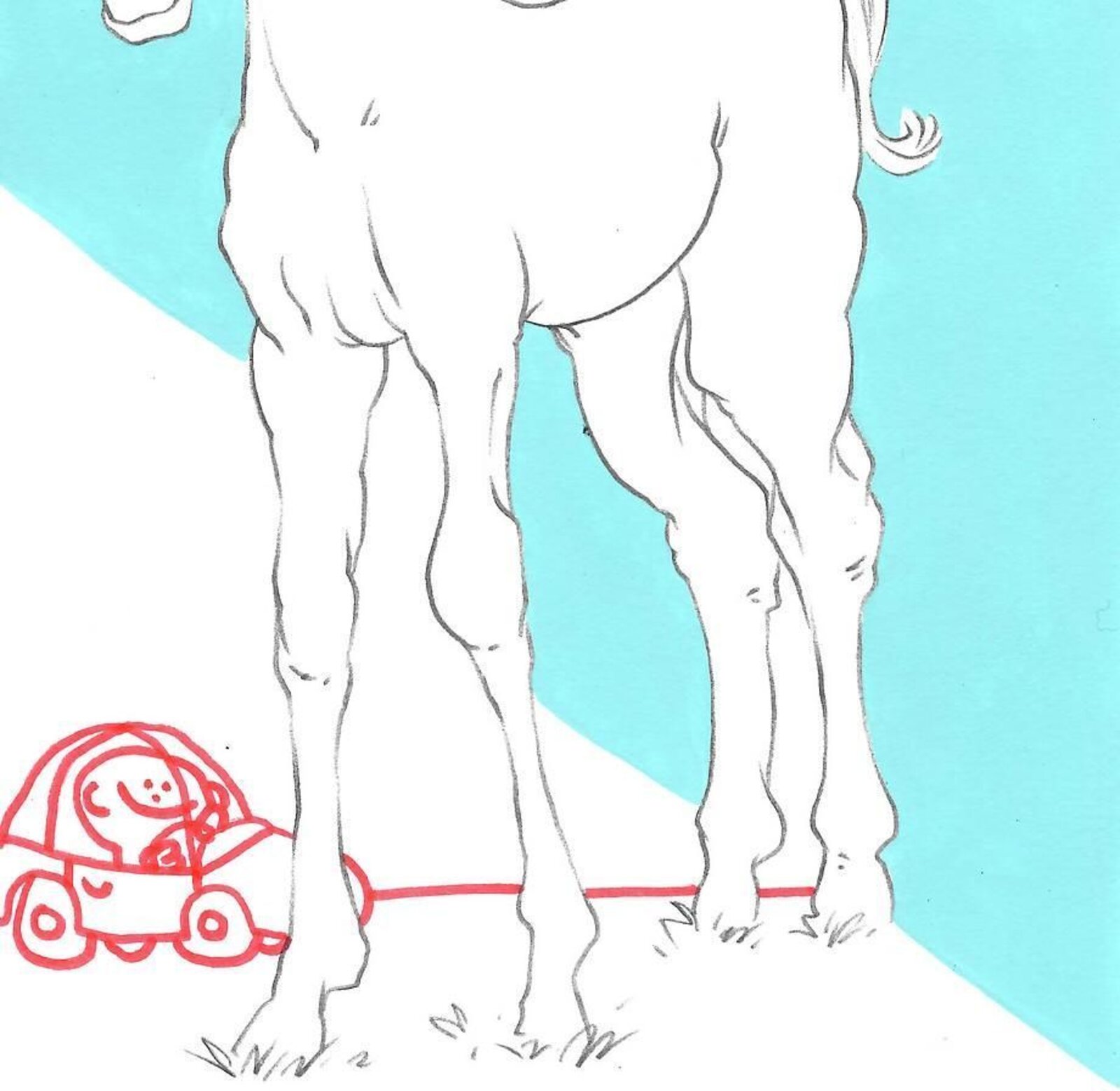 7x7 Collaborative Drawing (#107) by Okay Mountain Collective, 2012