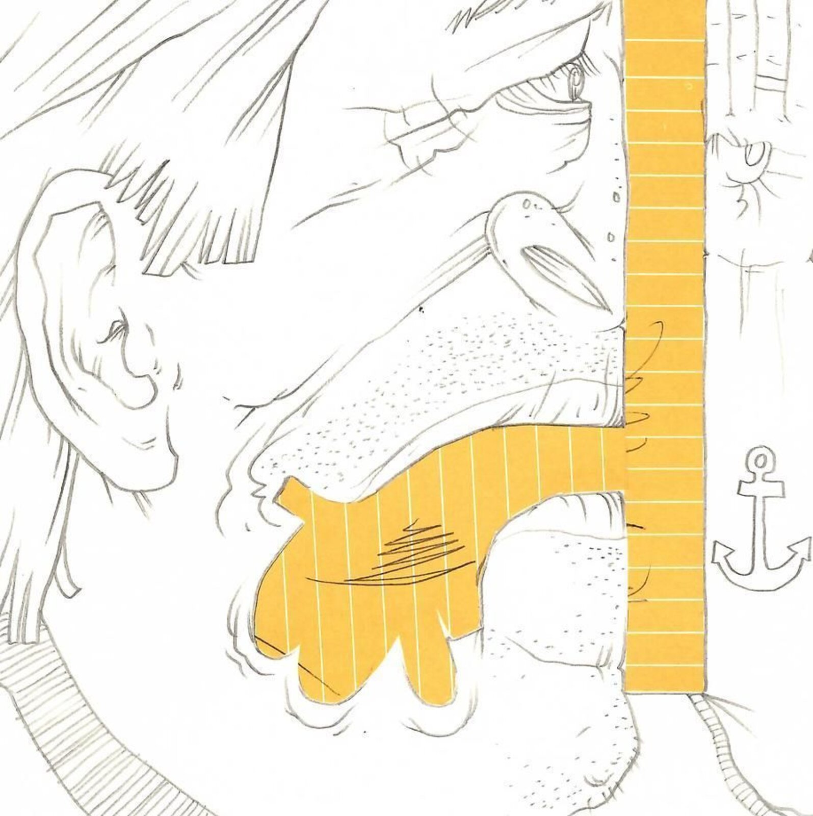 7x7 Collaborative Drawing (#123) by Okay Mountain Collective, 2012