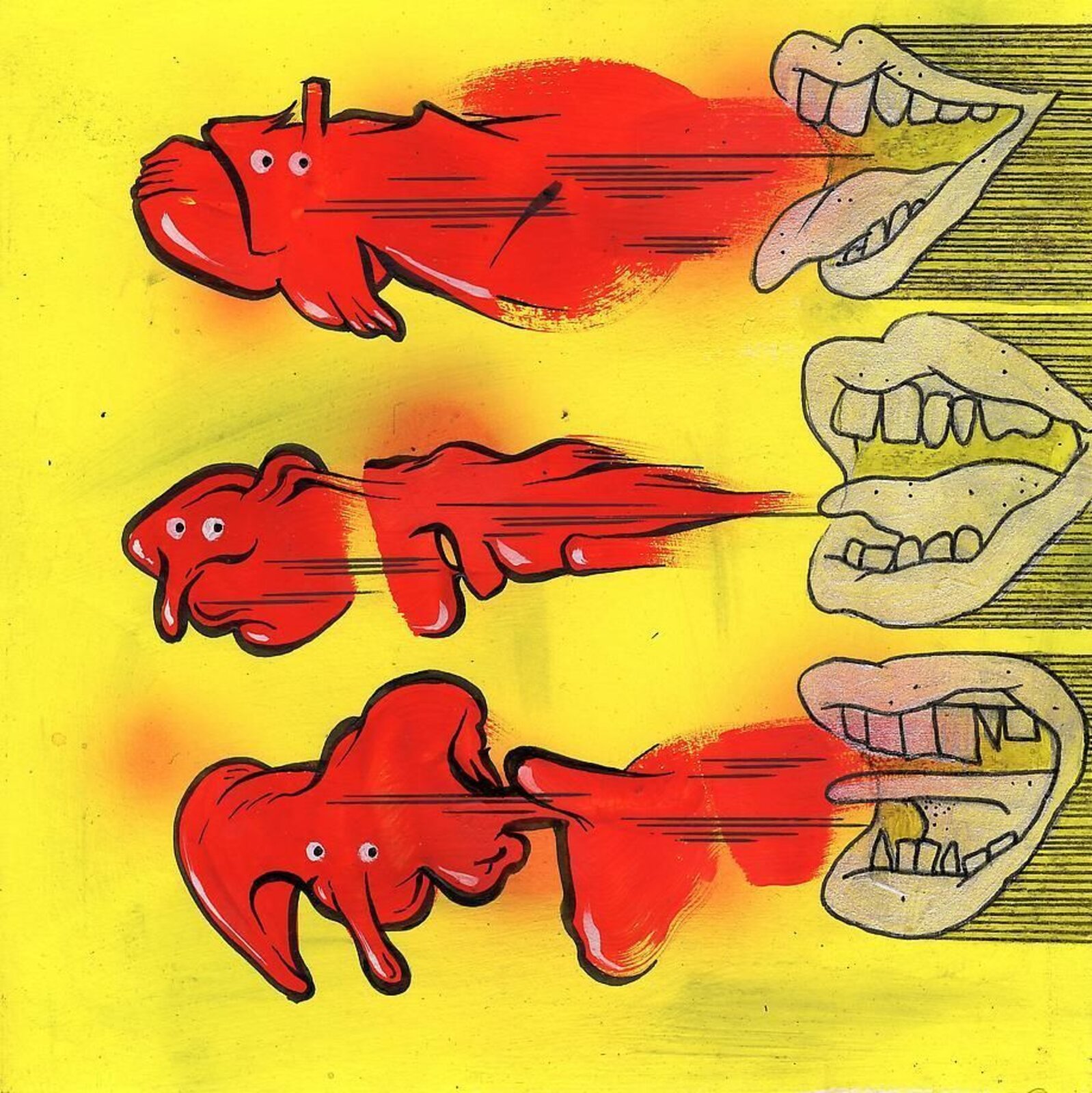 7x7 Collaborative Drawing (#171) by Okay Mountain Collective, 2012