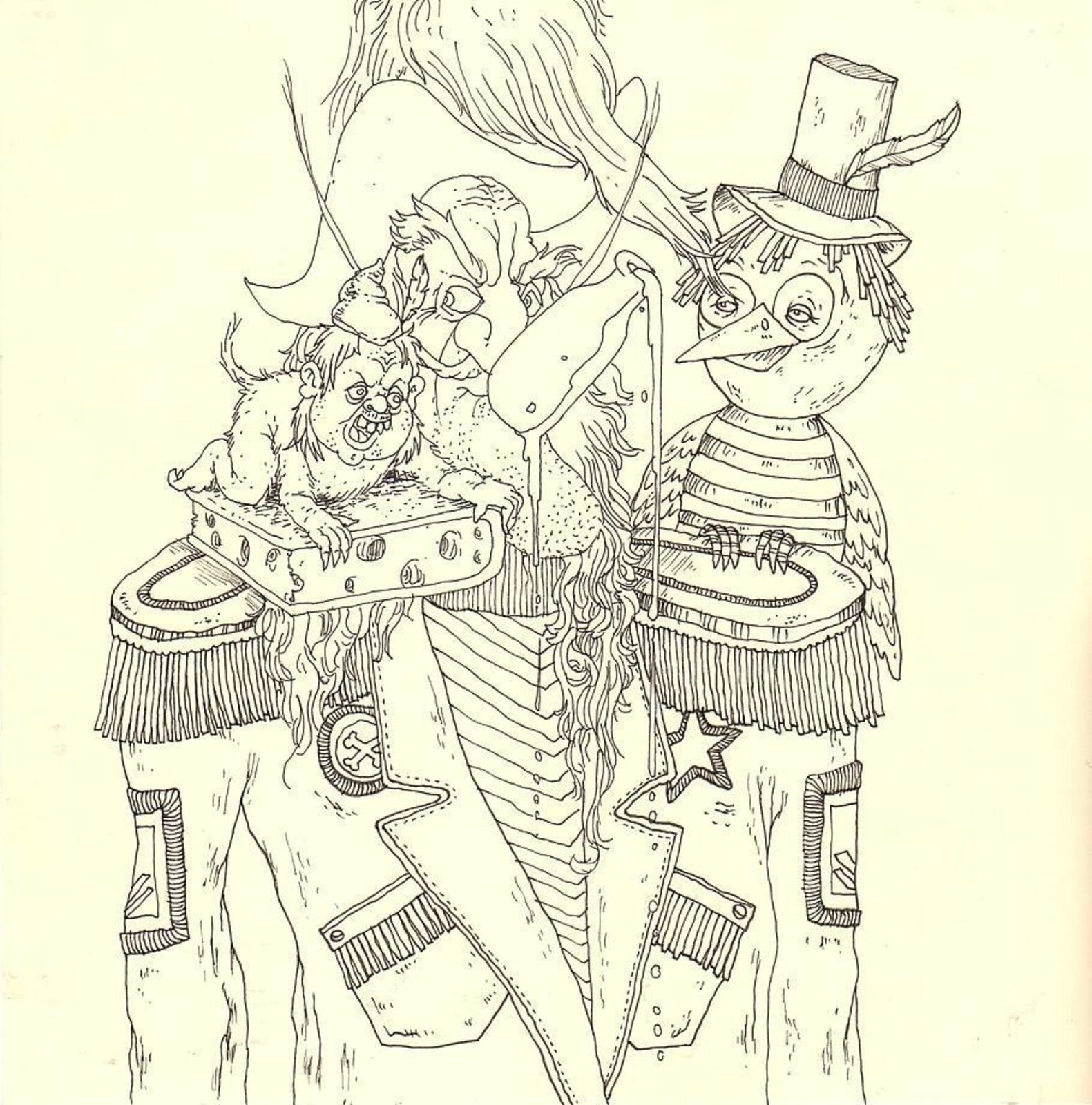 7x7 Collaborative Drawing (#81) by Okay Mountain Collective, 2011