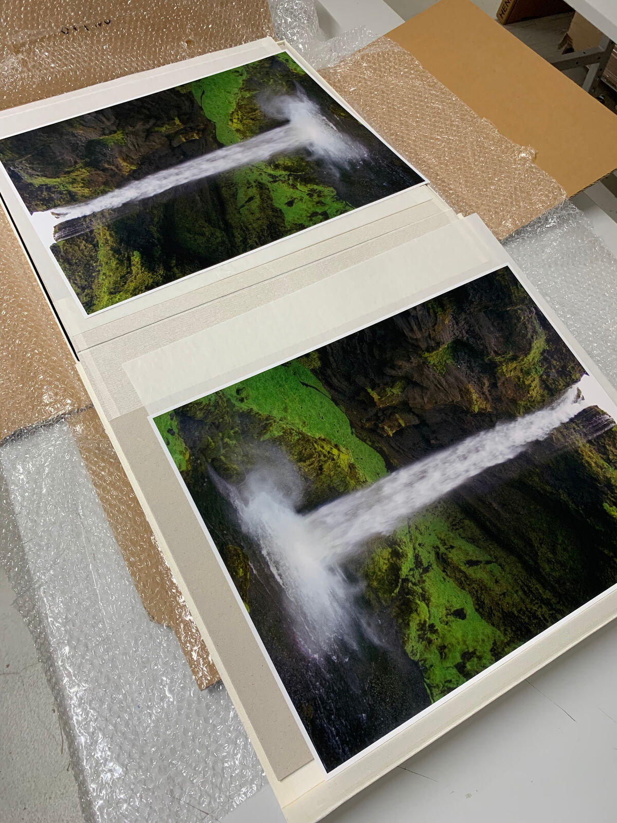Artwork by Olafur Eliasson, Contact is Content at Seljalandsfoss, Made of C-Print 