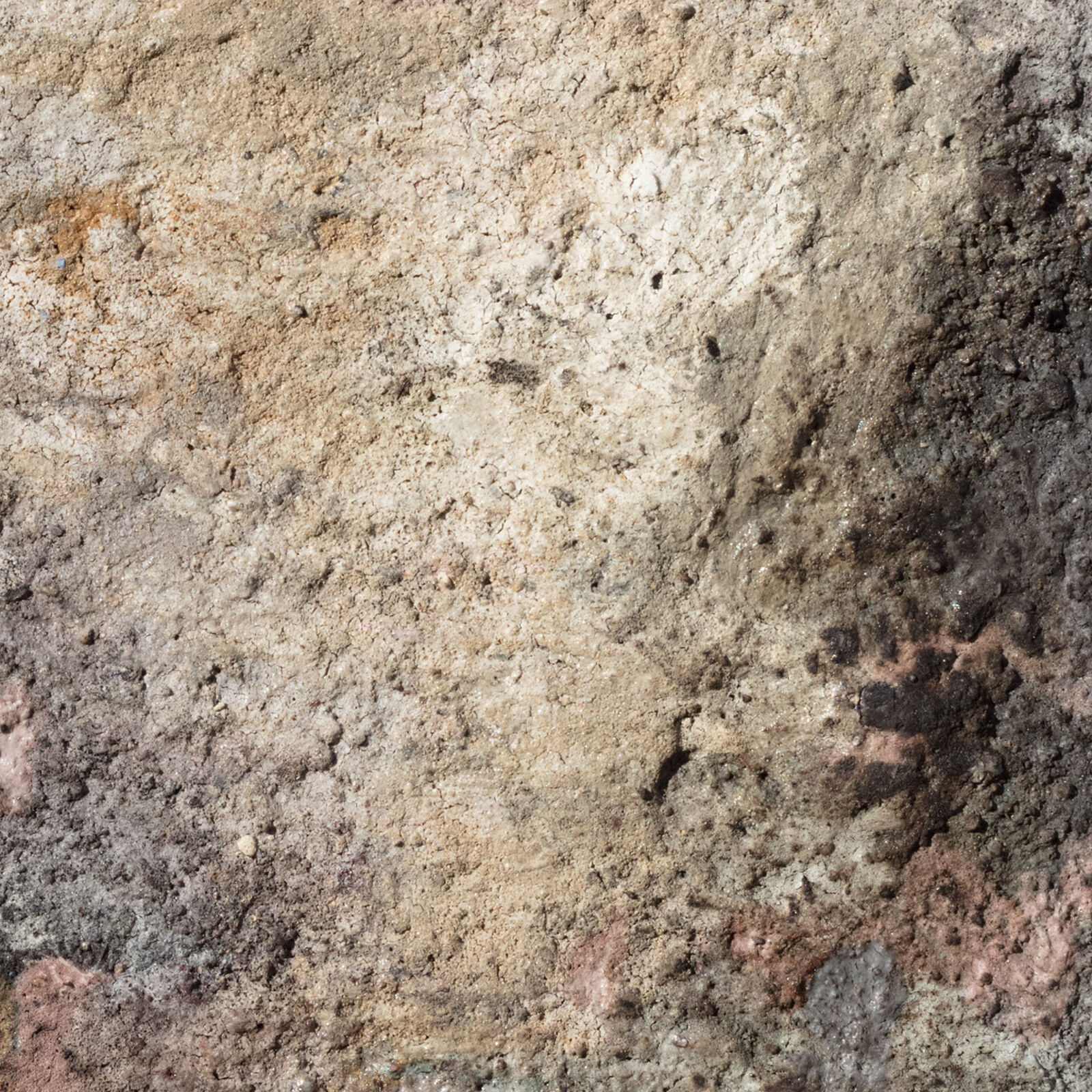 Artwork by Orazio De Gennaro, Terra Bruciata (Scorched Earth) #3 - Small abstract purple and black painting, Made of Charcoal and Pigment on Rag Paper 