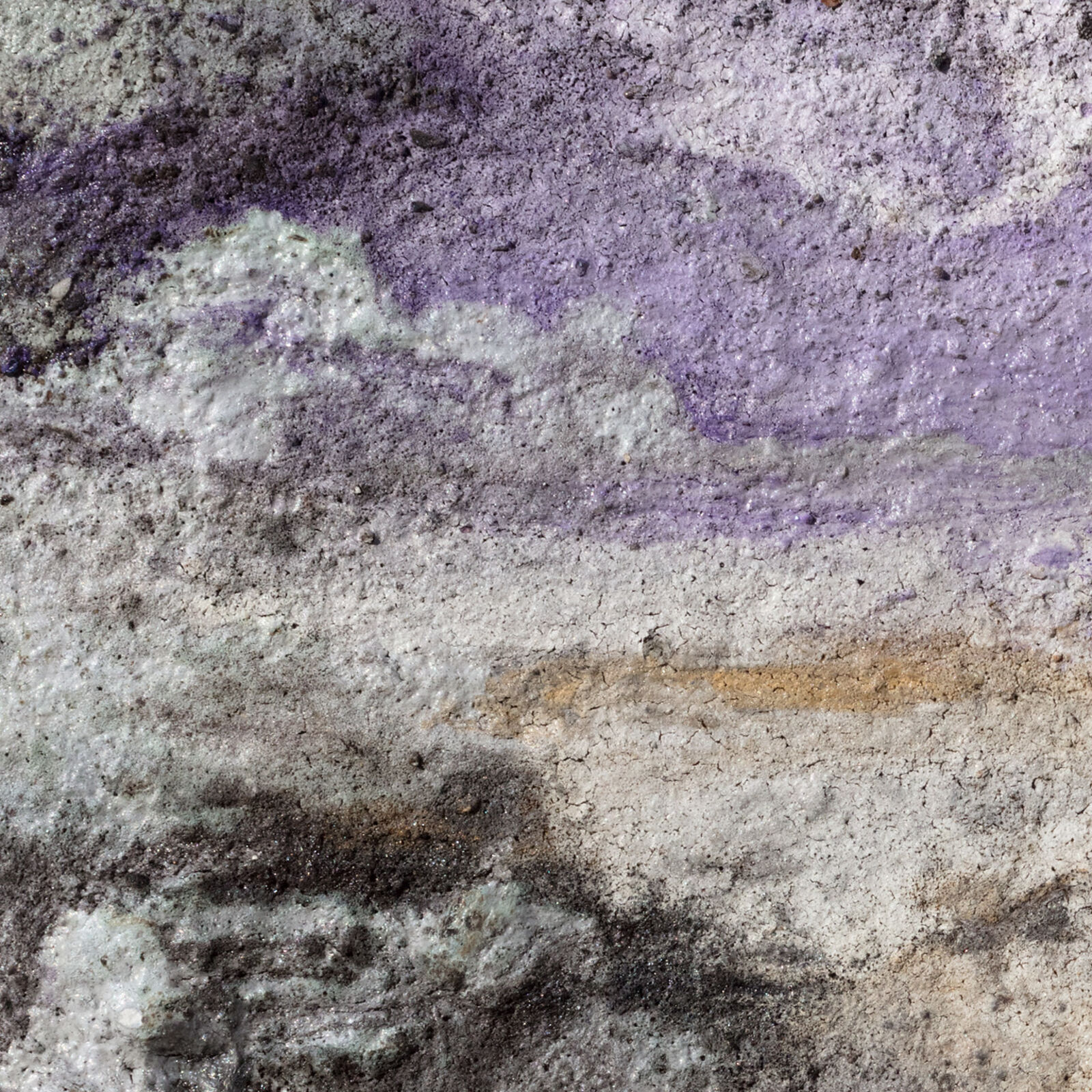 Artwork by Orazio De Gennaro, Terra Bruciata (Scorched Earth) #3 - Small abstract purple and black painting, Made of Charcoal and Pigment on Rag Paper 