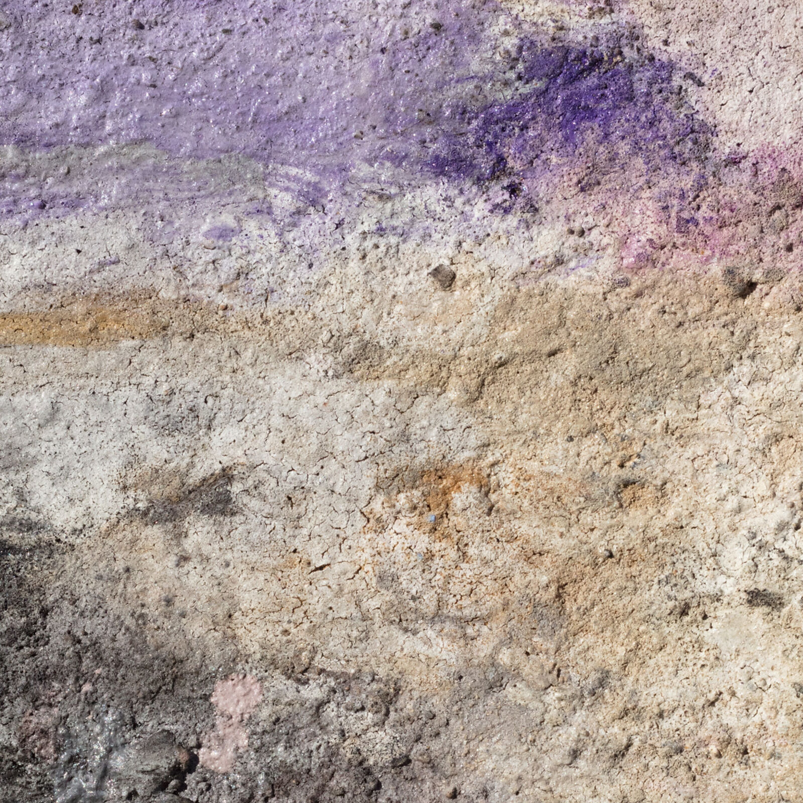 Artwork by Orazio De Gennaro, Terra Bruciata (Scorched Earth) #3 - Small abstract purple and black painting, Made of Charcoal and Pigment on Rag Paper 