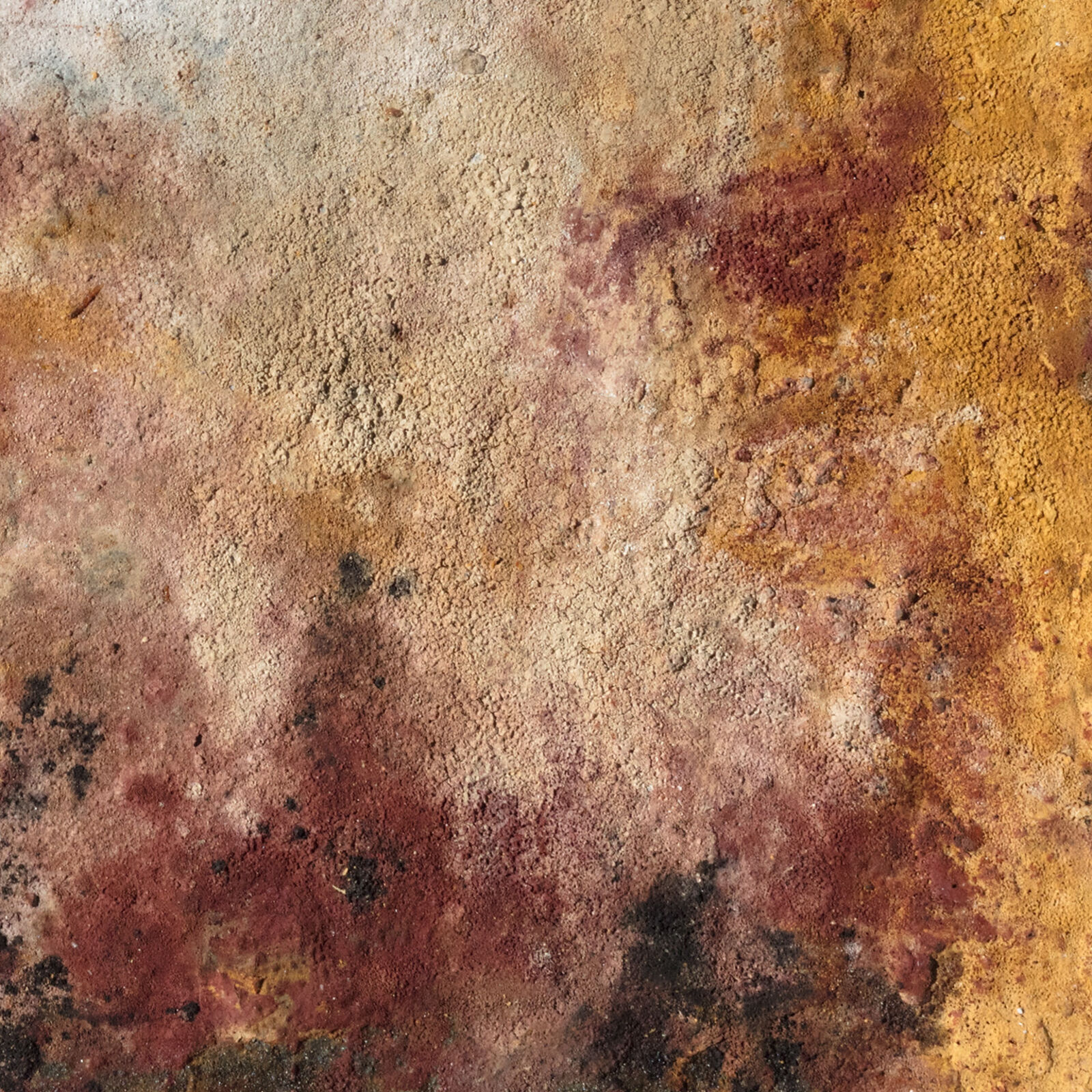 Artwork by Orazio De Gennaro, Terra Bruciata (Scorched Earth) #57 - Small Purple and Blue Abstract Landscape, Made of Charcoal and Pigment on Rag Paper 