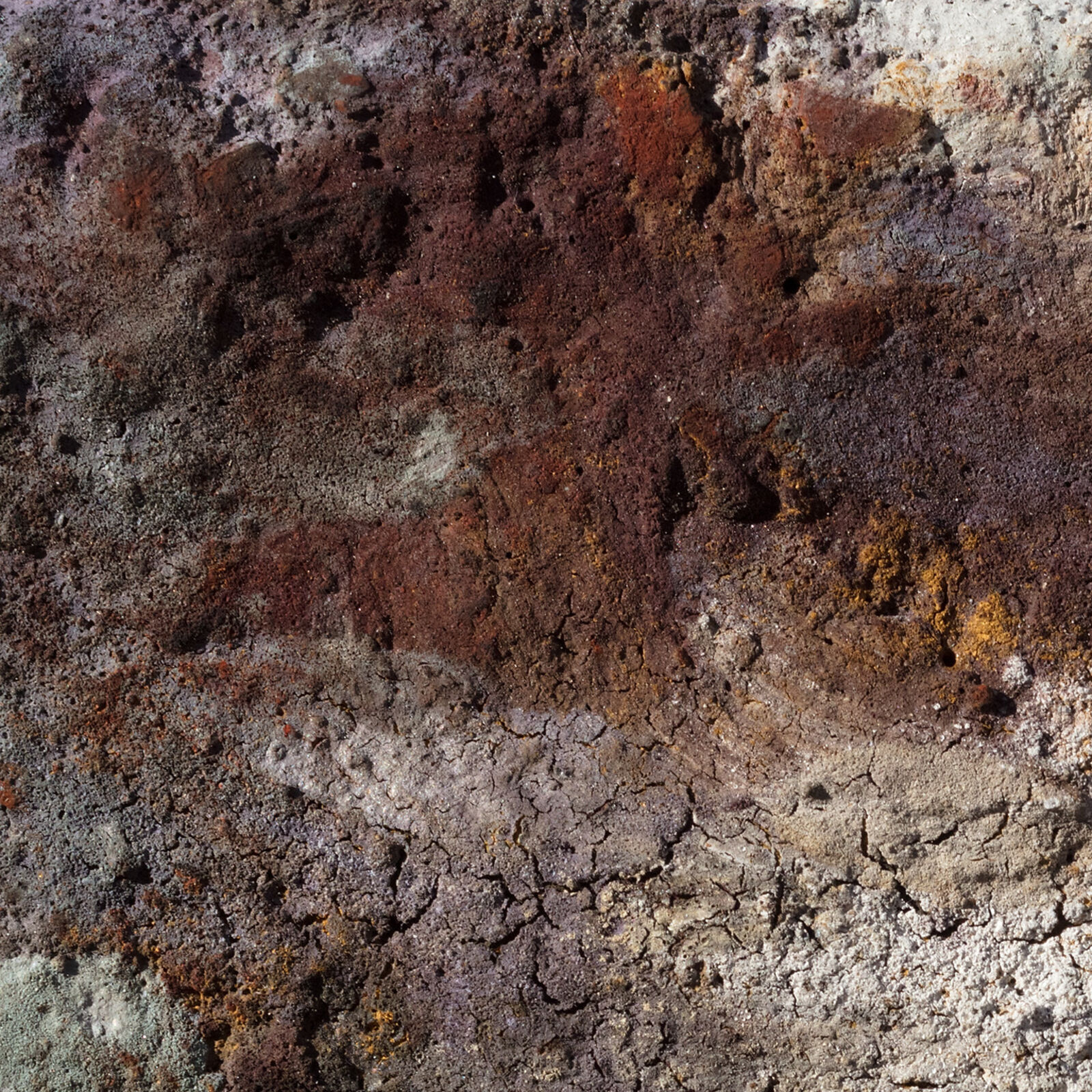 Artwork by Orazio De Gennaro, Terra Bruciata (Scorched Earth) - Abstract Landscape Painting with Earth Colors, Made of Charcoal and Pigment on Canvas 