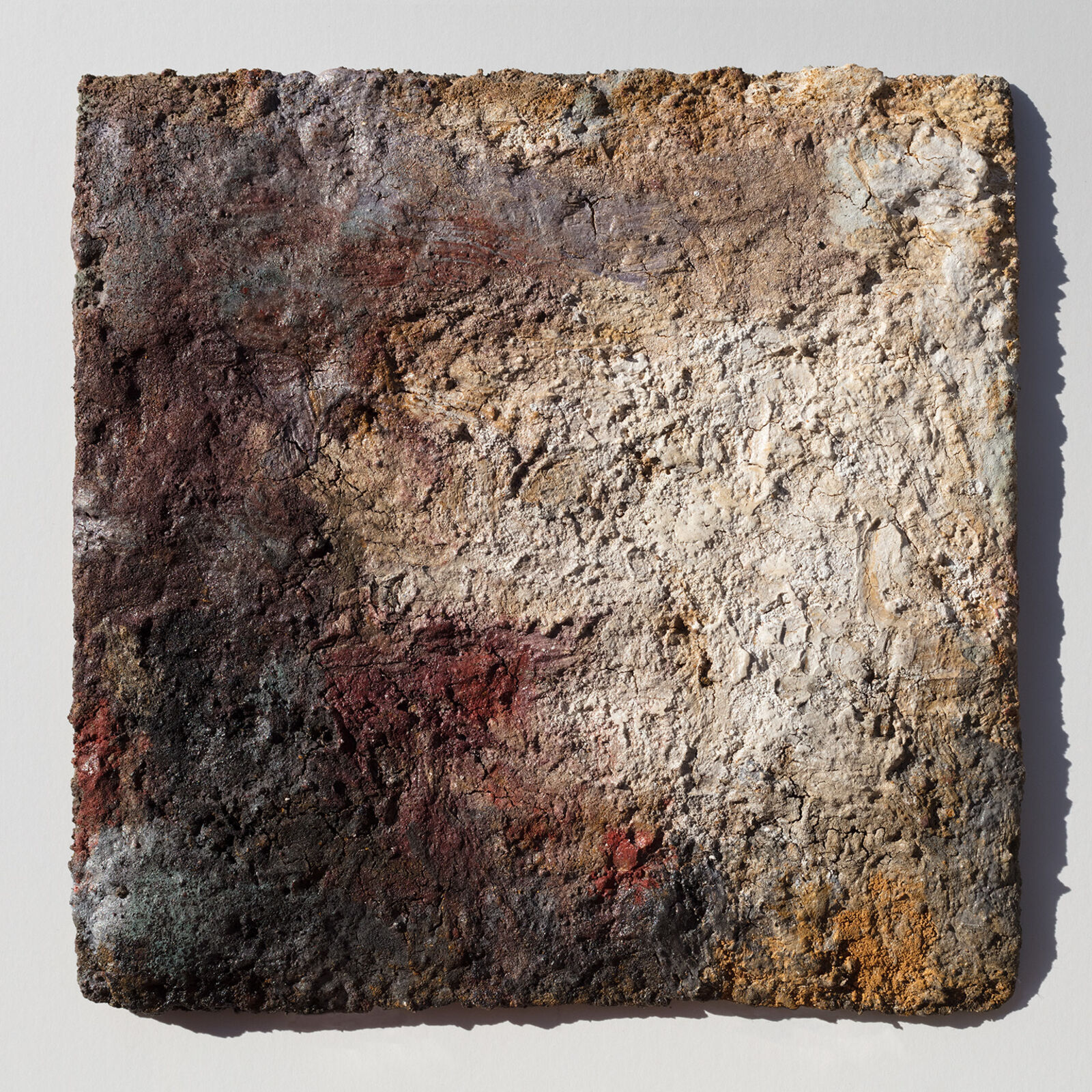Terra Bruciata (Scorched Earth) - Small Abstract Painting with Earth Colors by Orazio De Gennaro, 2006