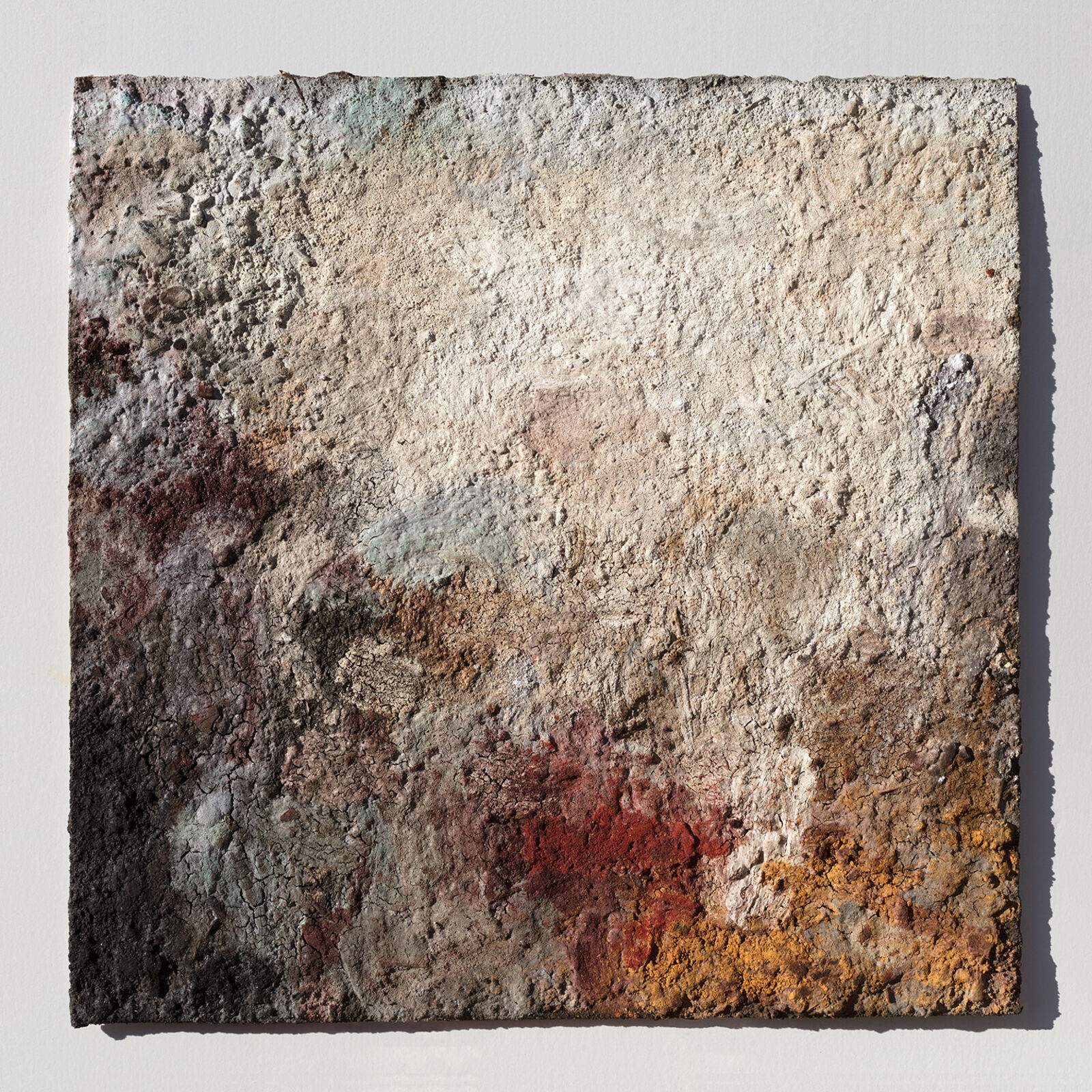 Terra Bruciata (Scorched Earth) - Small Abstract Painting with Raw Pigments by Orazio De Gennaro, 2017