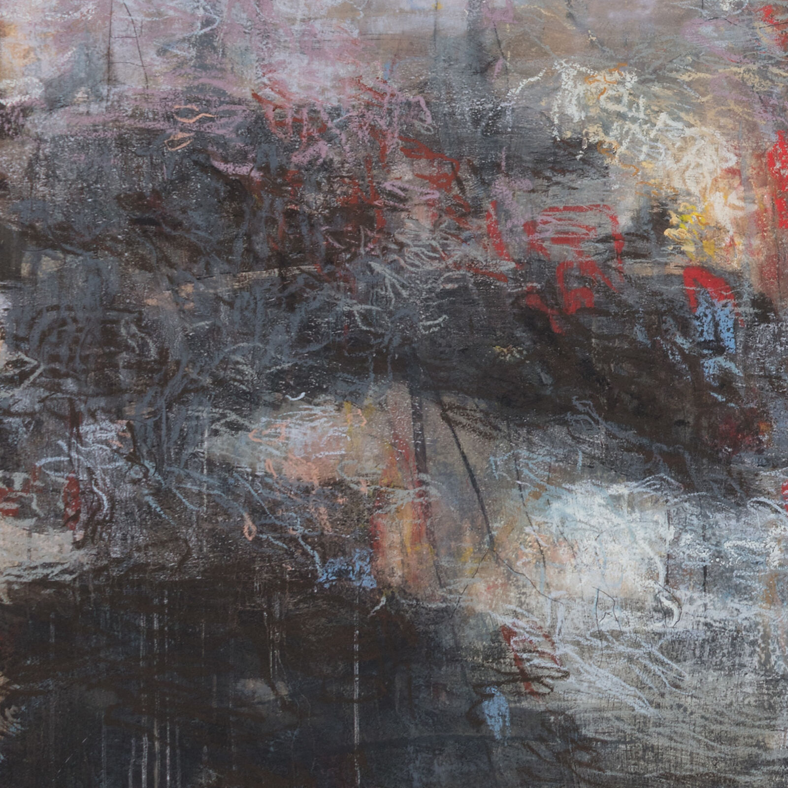 Artwork by Orazio De Gennaro, XI:MMIX, Made of Graphite, Oil Pastel, and Pigment on Canvas 