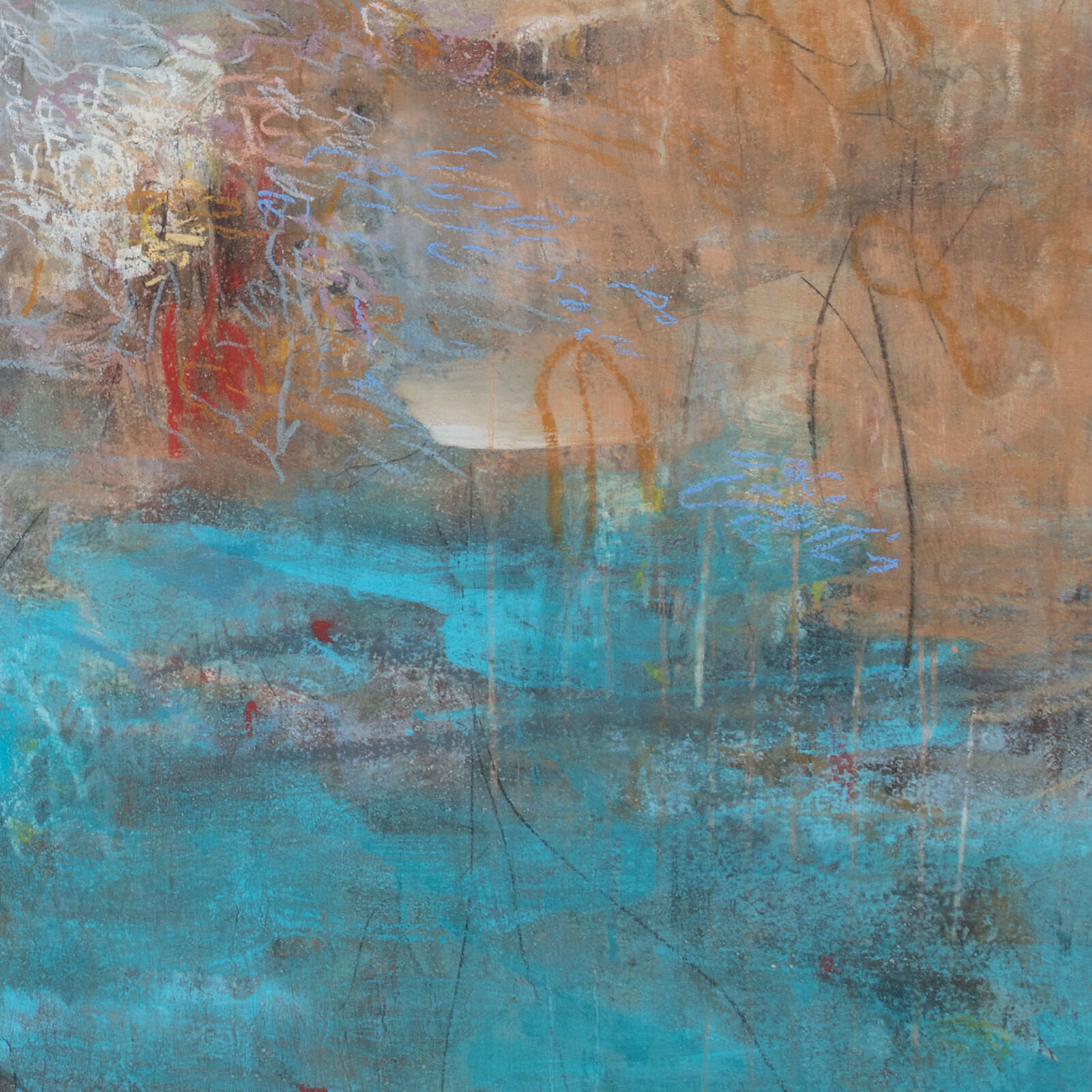 Artwork by Orazio De Gennaro, XI:MMIX, Made of Graphite, Oil Pastel, and Pigment on Canvas 
