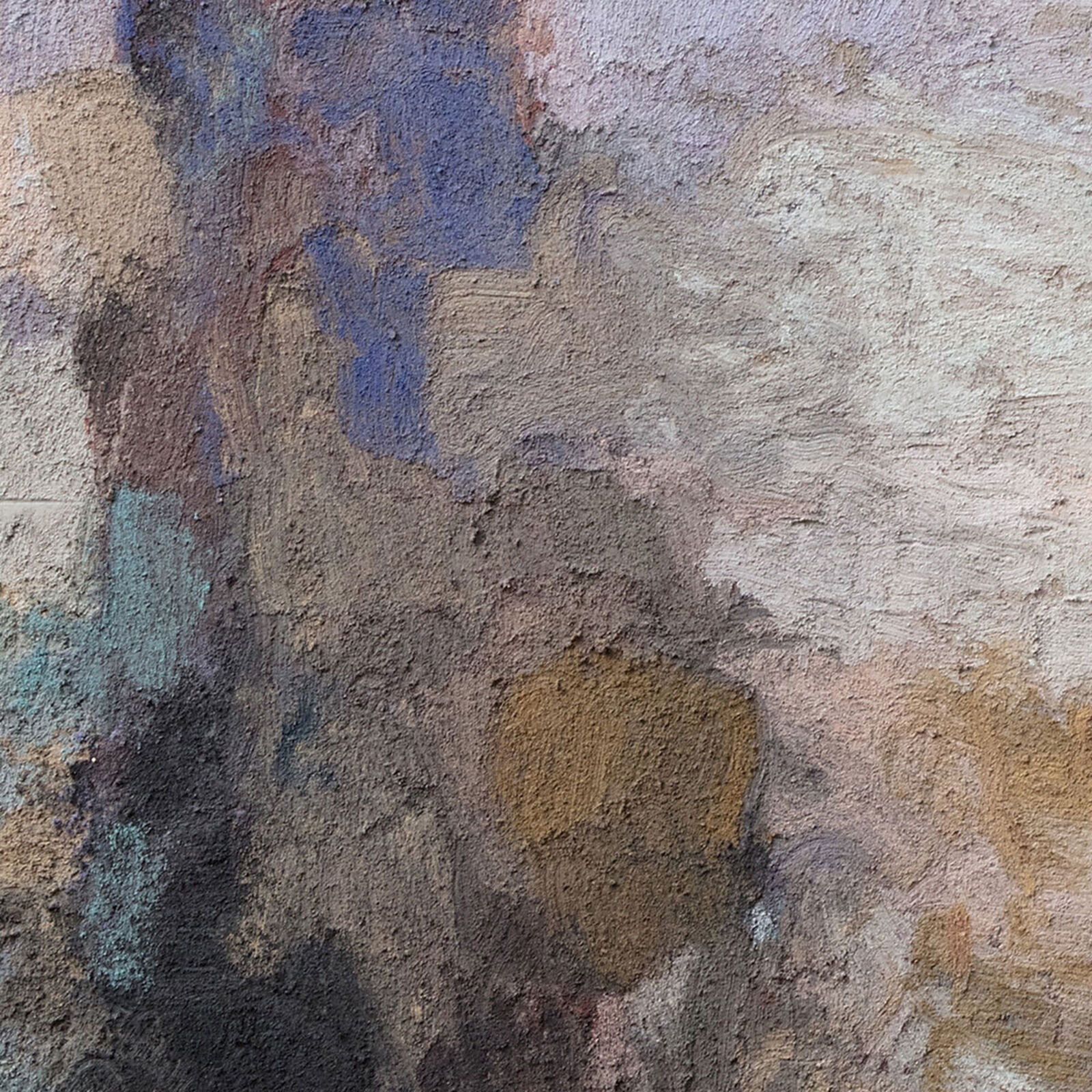 A painting of a landscape with a tree in the foreground.