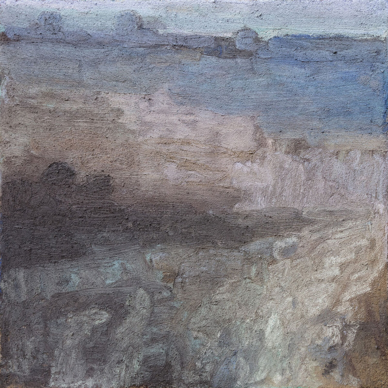 Artwork by Orazio De Gennaro, Memorie I, Made of Linseed oil, pigments, beeswax, and glass powder on Panel 