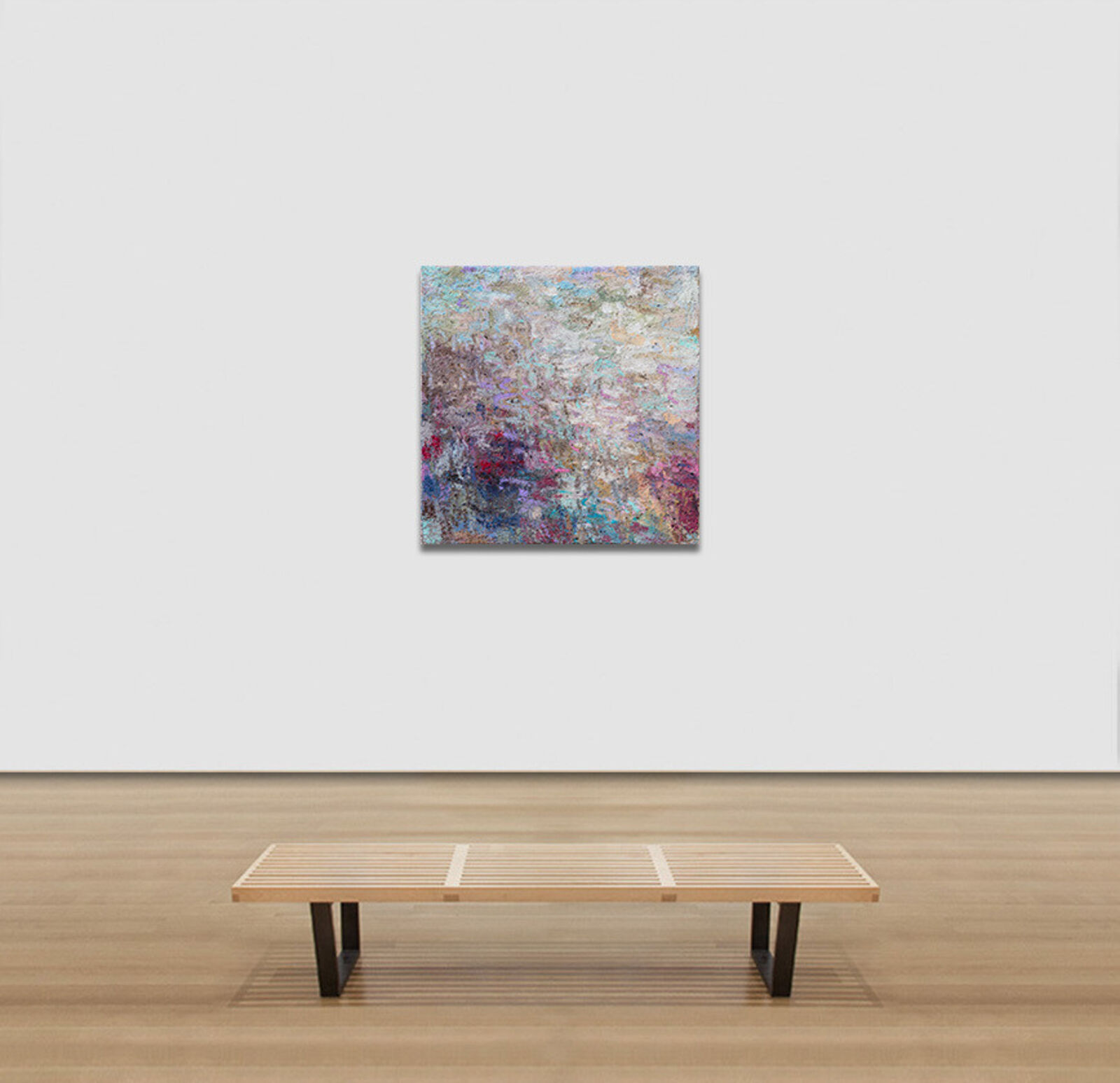 Artwork by Orazio De Gennaro, Rituale, Made of Pigment, glass powder, mica, and straw on panel 