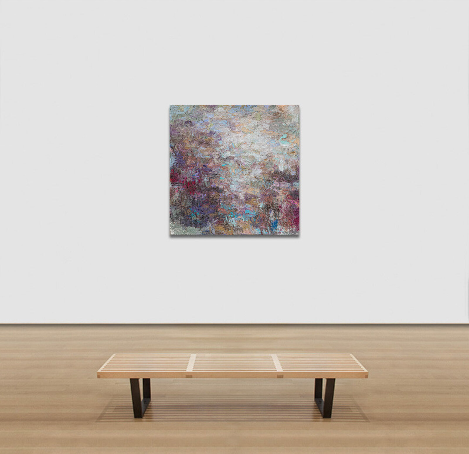 Artwork by Orazio De Gennaro, Untitled II, Made of Pigment, glass powder, mica, and straw on panel 