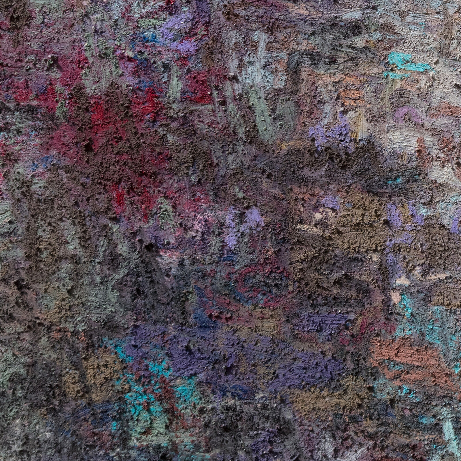 Artwork by Orazio De Gennaro, Untitled II, Made of Pigment, glass powder, mica, and straw on panel 