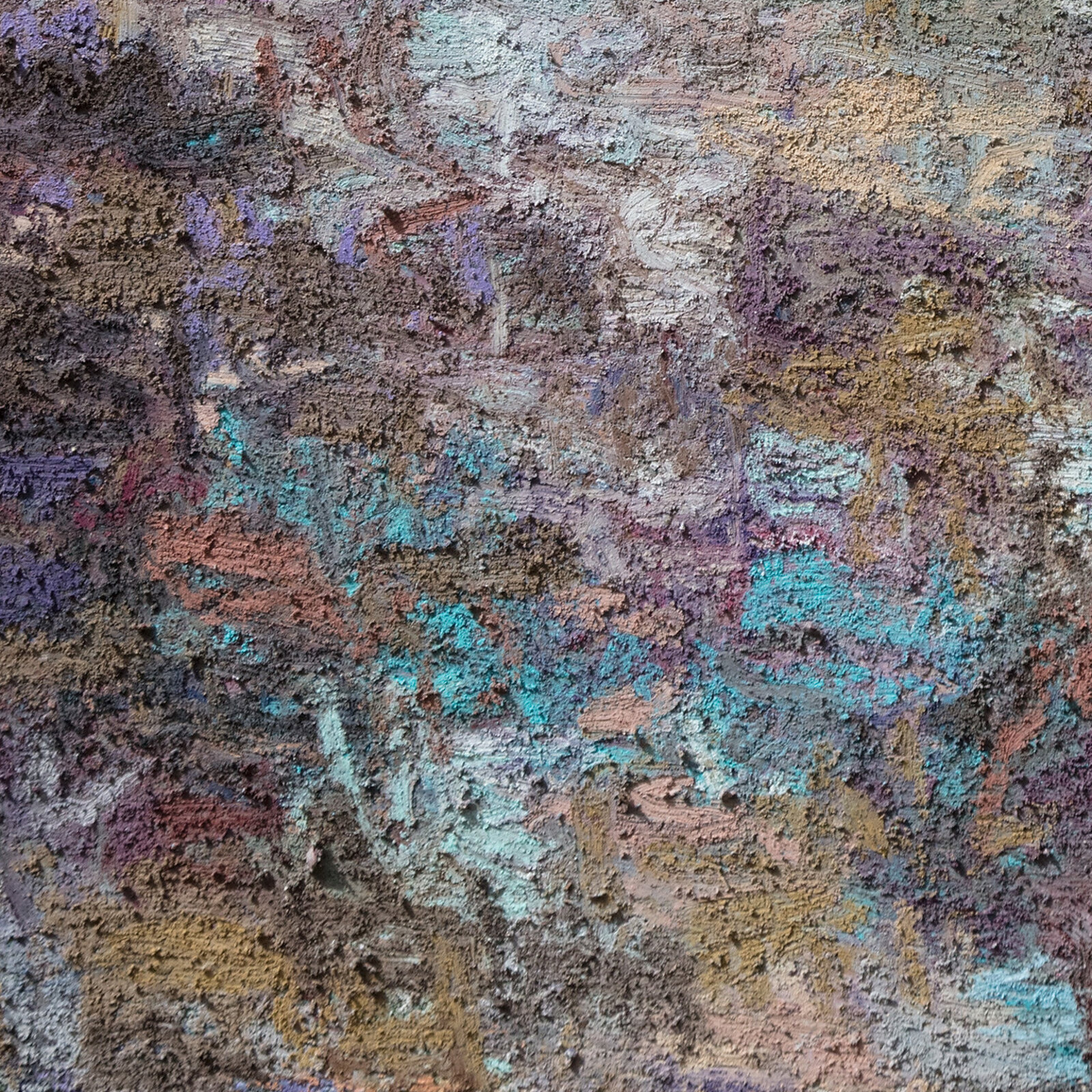 Artwork by Orazio De Gennaro, Untitled II, Made of Pigment, glass powder, mica, and straw on panel 