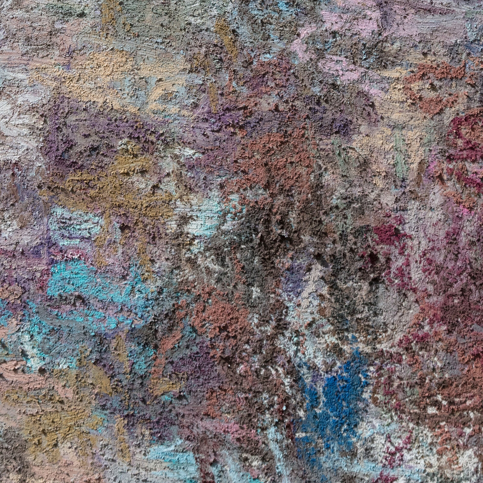 Artwork by Orazio De Gennaro, Untitled II, Made of Pigment, glass powder, mica, and straw on panel 