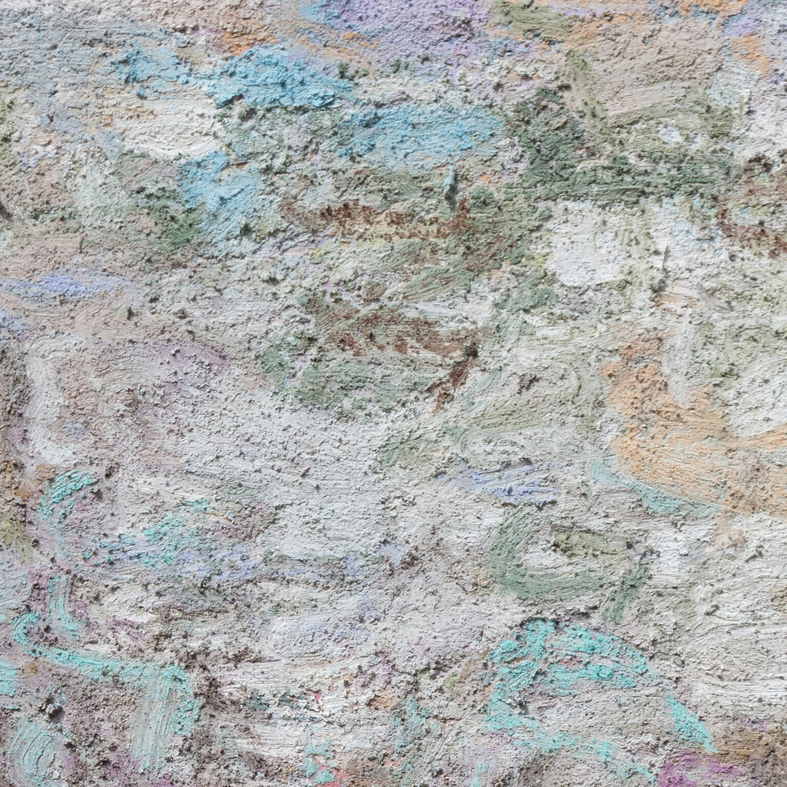 Artwork by Orazio De Gennaro, Untitled IV, Made of Pigment, glass powder, mica, and straw on panel 