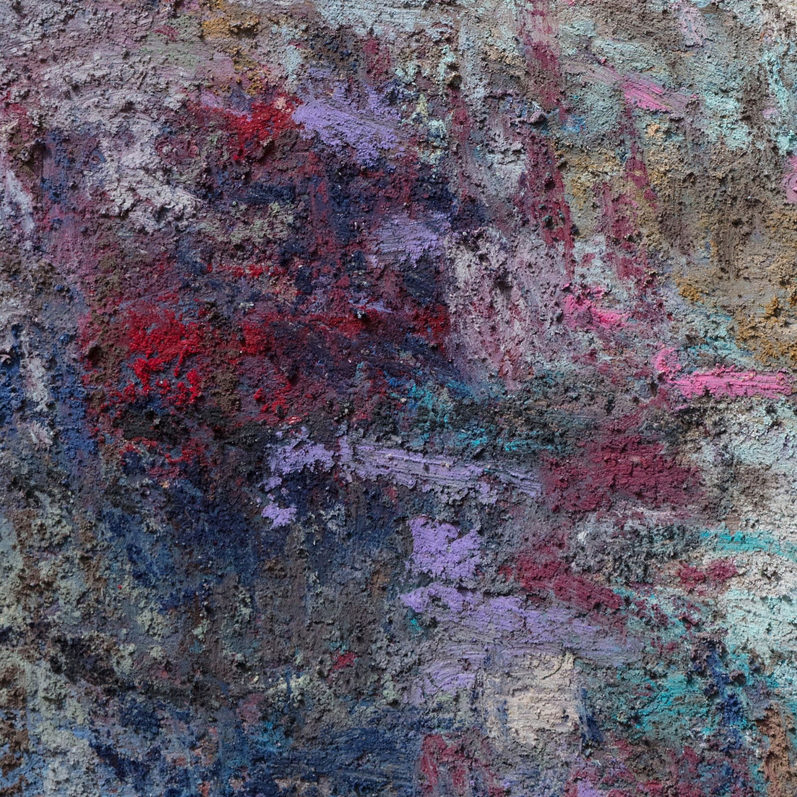 Artwork by Orazio De Gennaro, Untitled IV, Made of Pigment, glass powder, mica, and straw on panel 