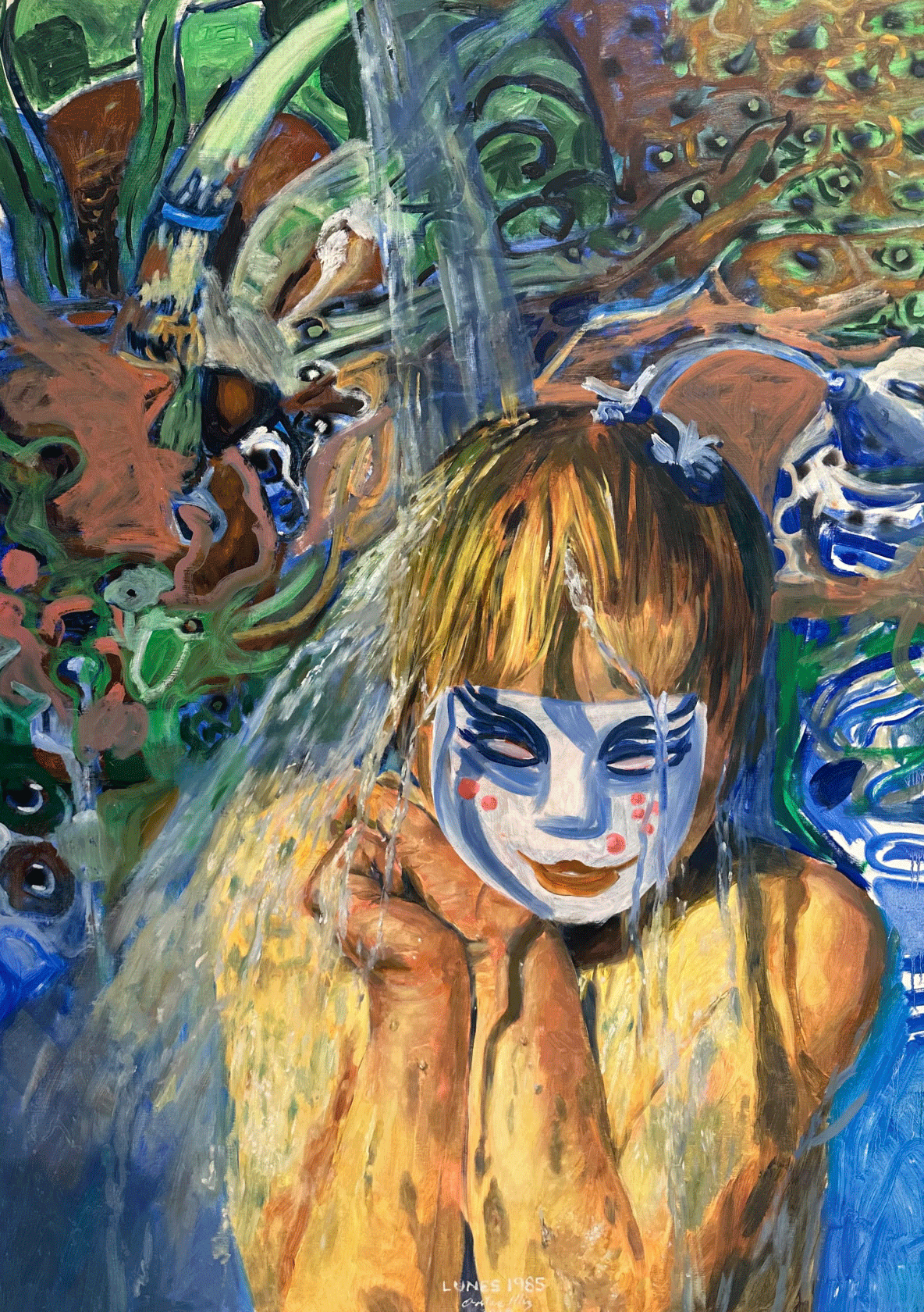 Artwork by Orestes Hernández, Lunes 1985, Made of Acrylic On Canvas 