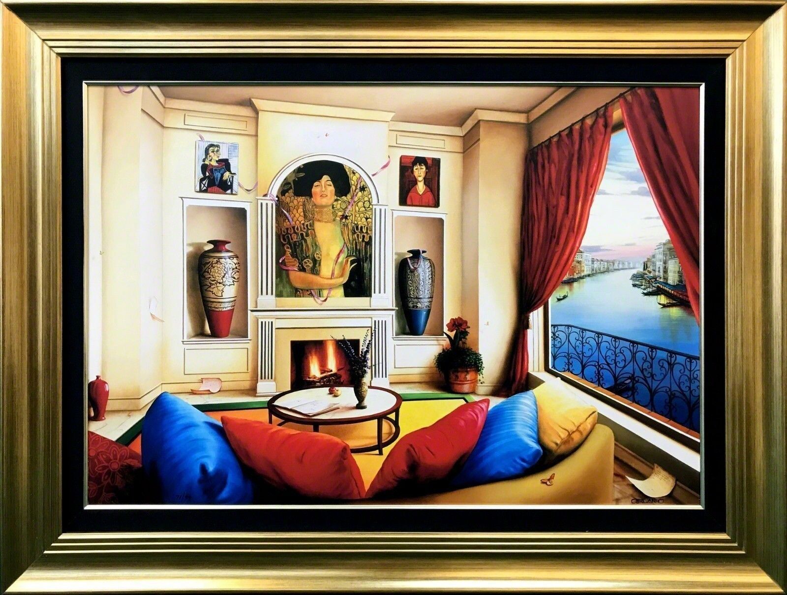 Artwork by Orlando Rafael Quevedo, A VIEW FROM MY ROOM, Made of Giclee On Canvas 