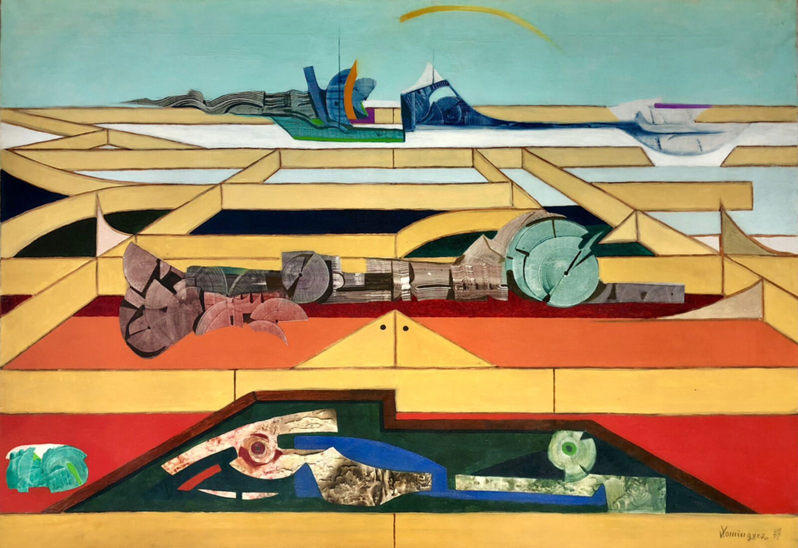 Frontières by Oscar Dominguez, 1957