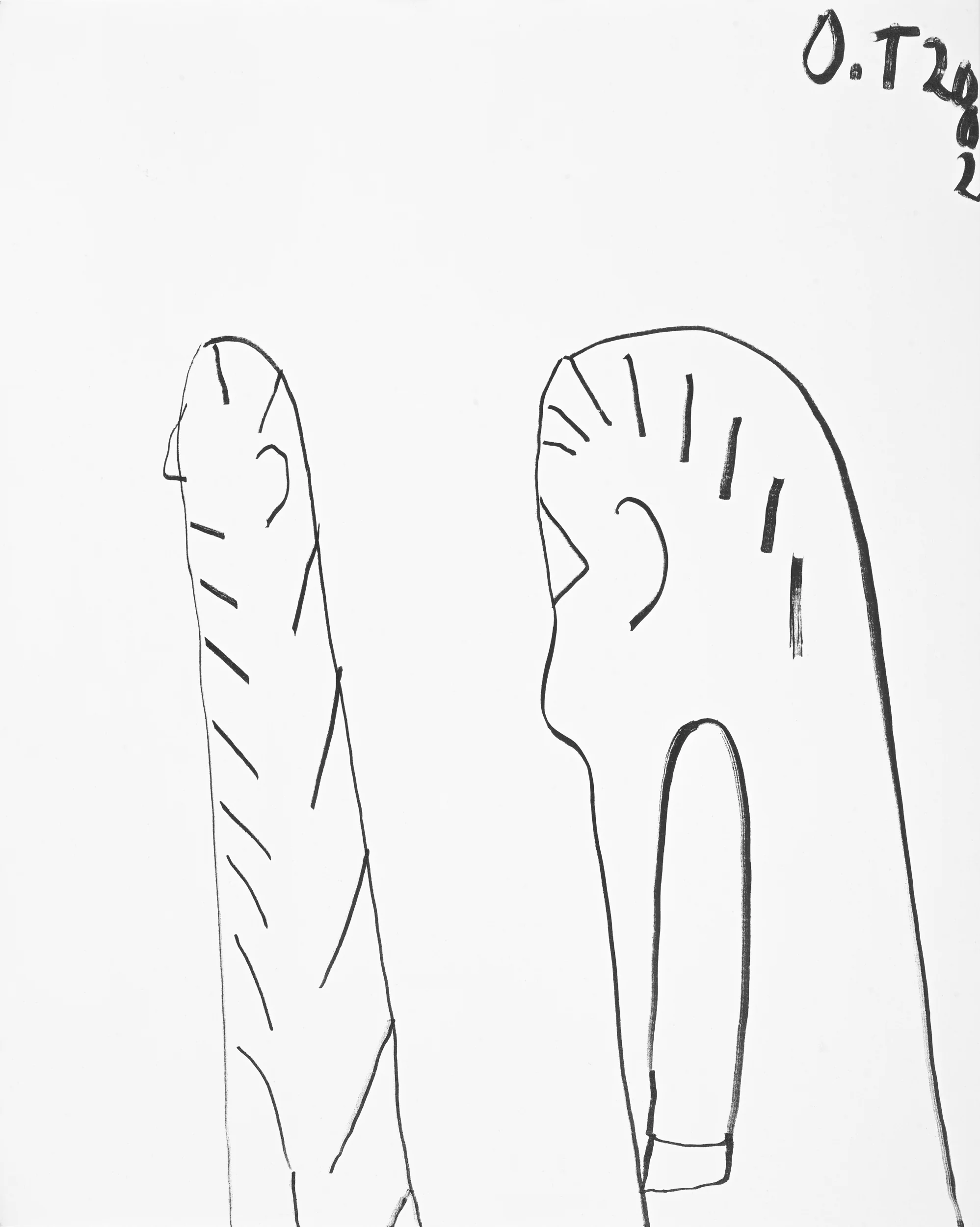 Two humans by Oswald Tschirtner, 2002