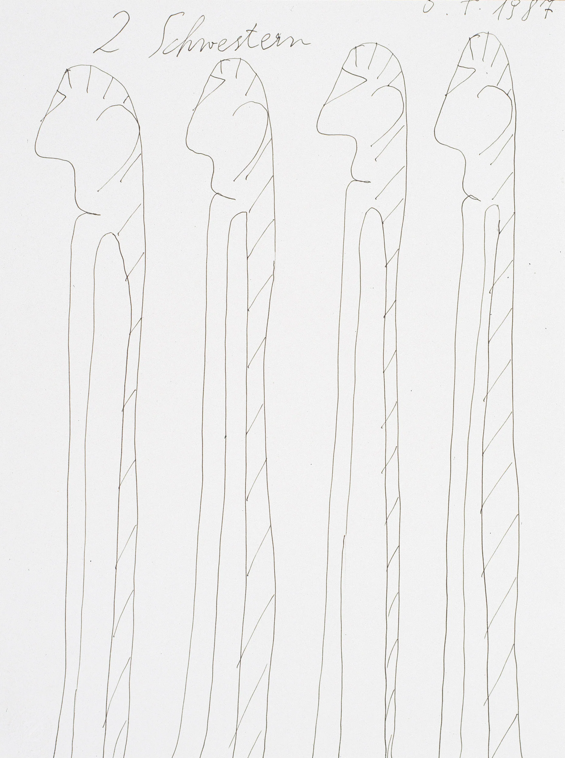 2 Sisters by Oswald Tschirtner, 1987