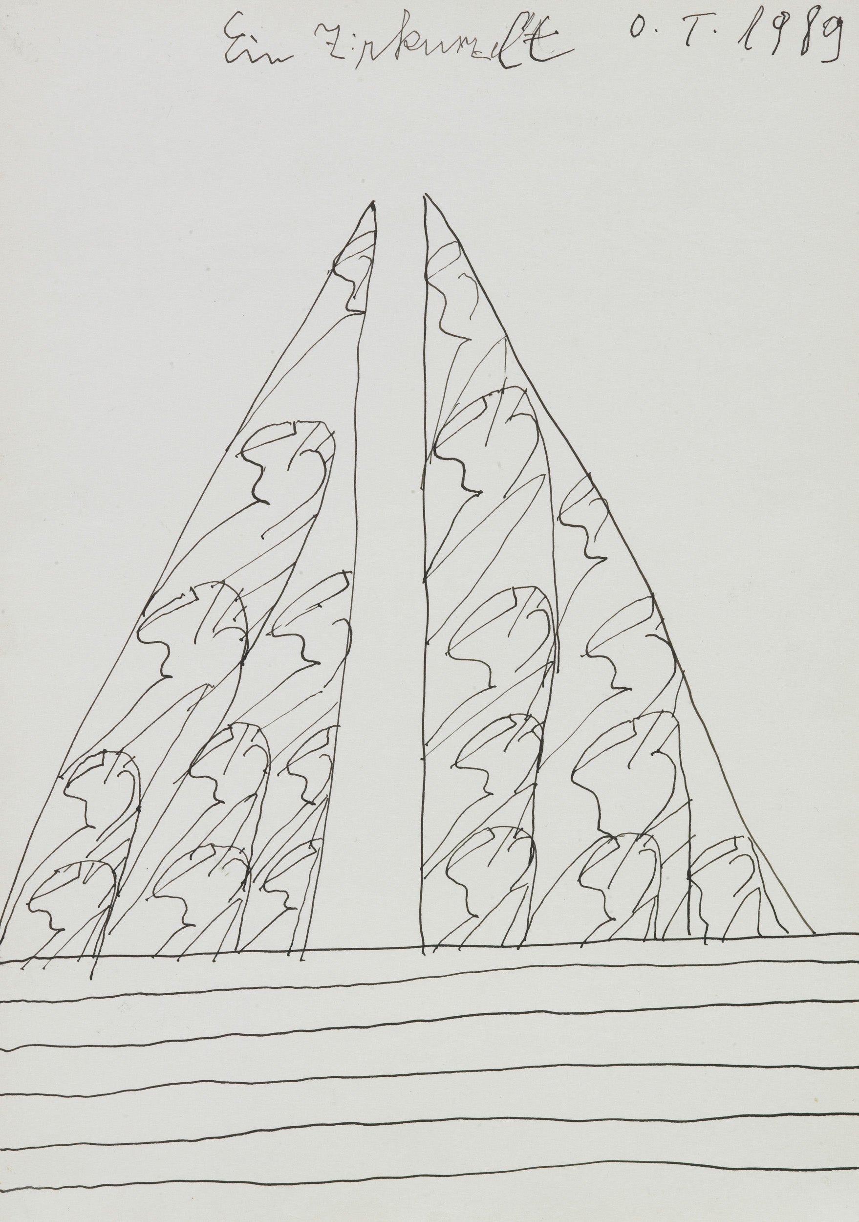 A circus tent by Oswald Tschirtner, 1989