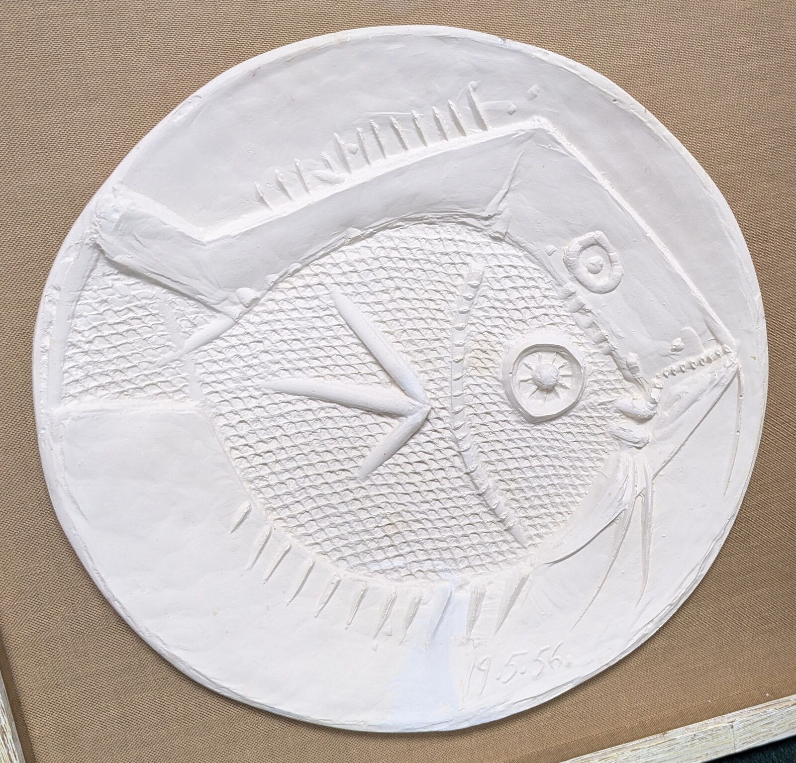 Artwork by Pablo Picasso, Grand Poisson (Big Fish) Clay Dish, Made of Earthenware 