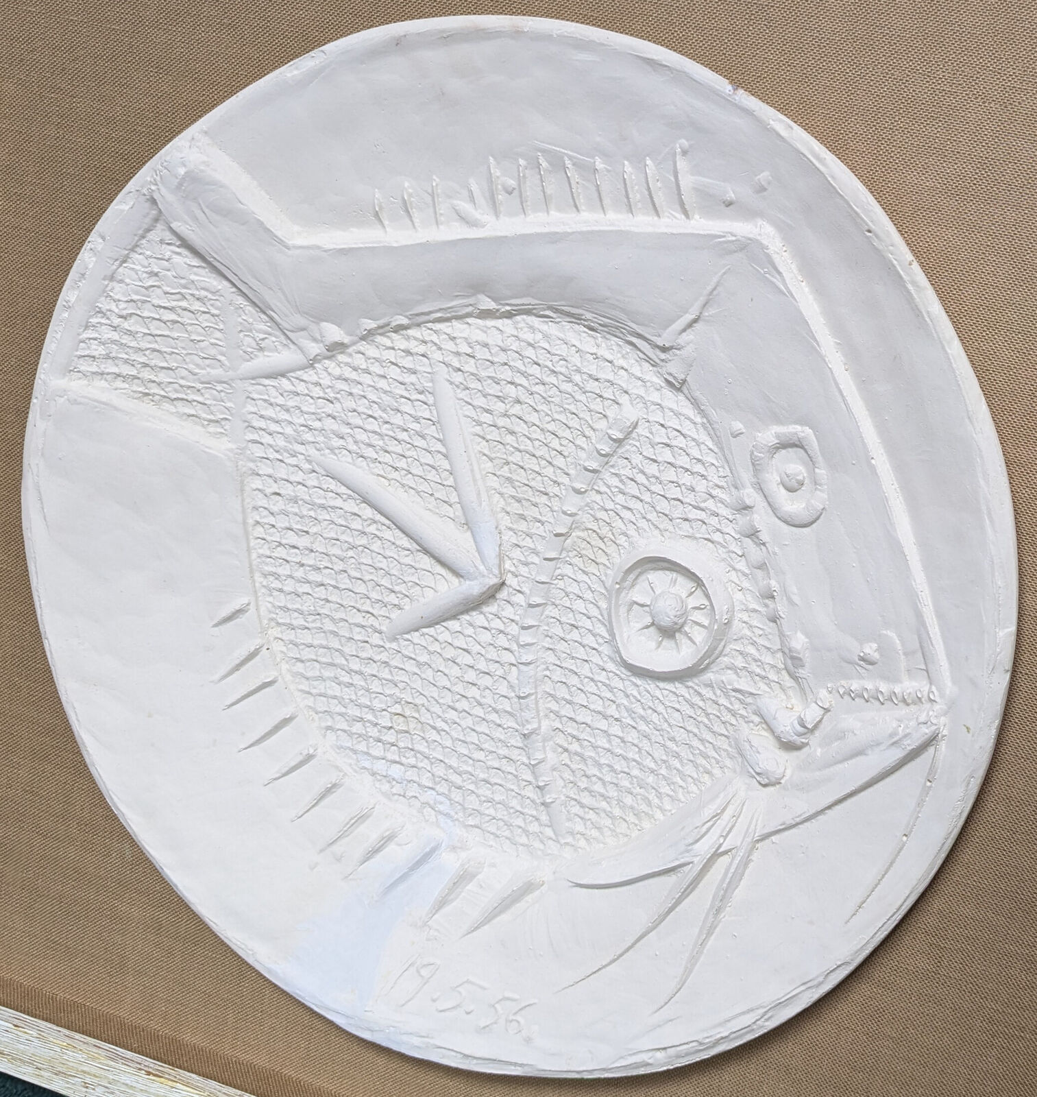 Artwork by Pablo Picasso, Grand Poisson (Big Fish) Clay Dish, Made of Earthenware 