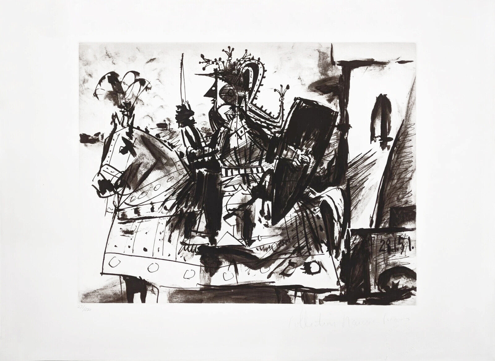 CAVALIER EN ARMURE by Pablo Picasso, 1979-1982