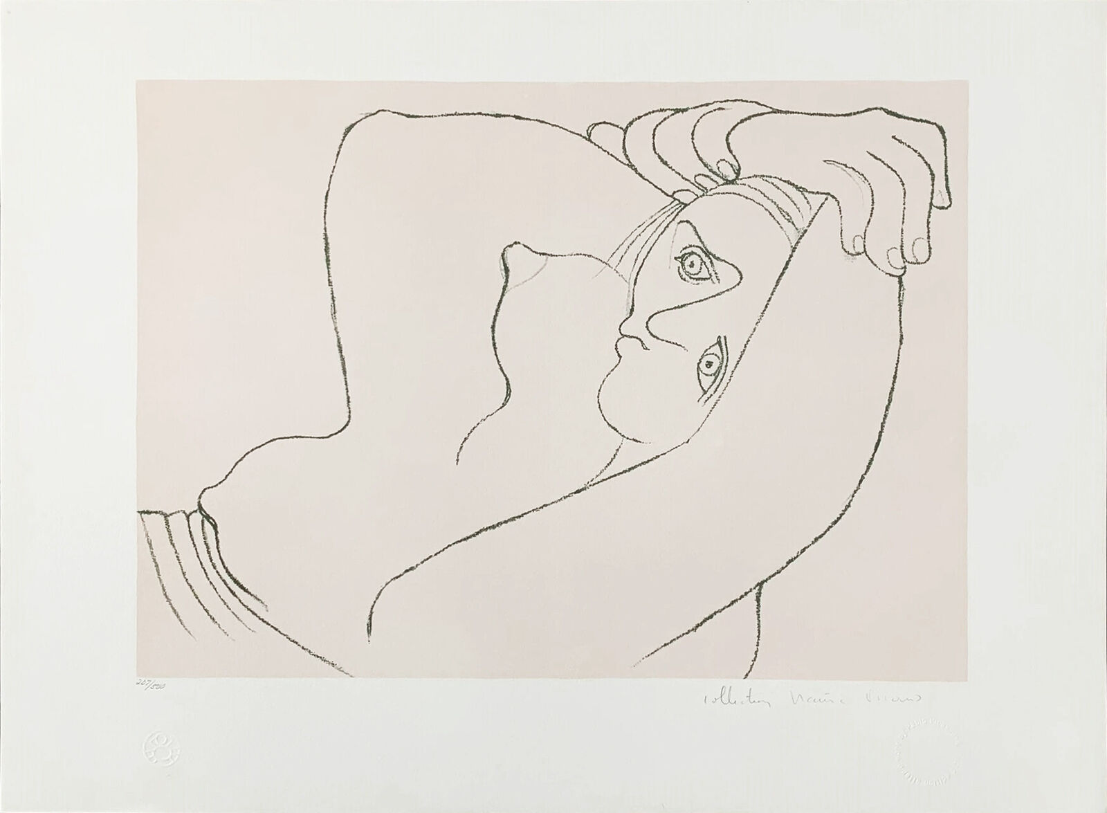 Artwork by Pablo Picasso, FEMME COUCHEE, Made of Lithograph On Arches Paper 