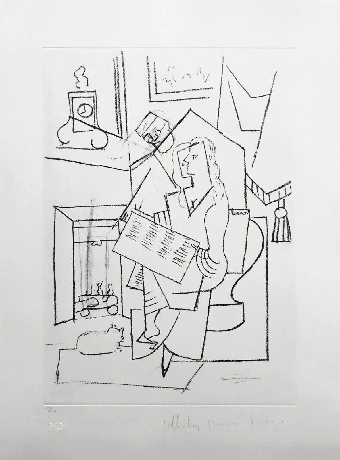 Artwork by Pablo Picasso, FEMME DANS UN FAUTEUIL, Made of Lithograph On Arches Paper 