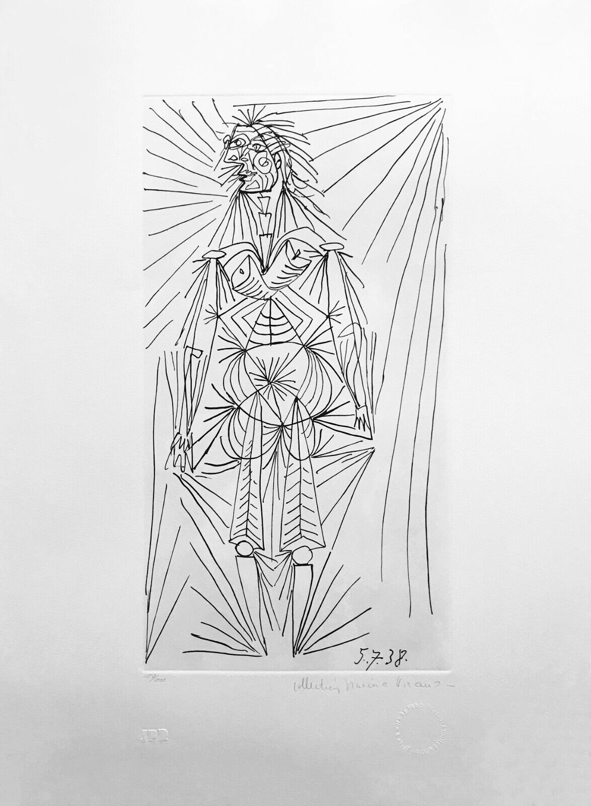 Artwork by Pablo Picasso, FEMME DEBOUT, Made of Lithograph On Arches Paper 