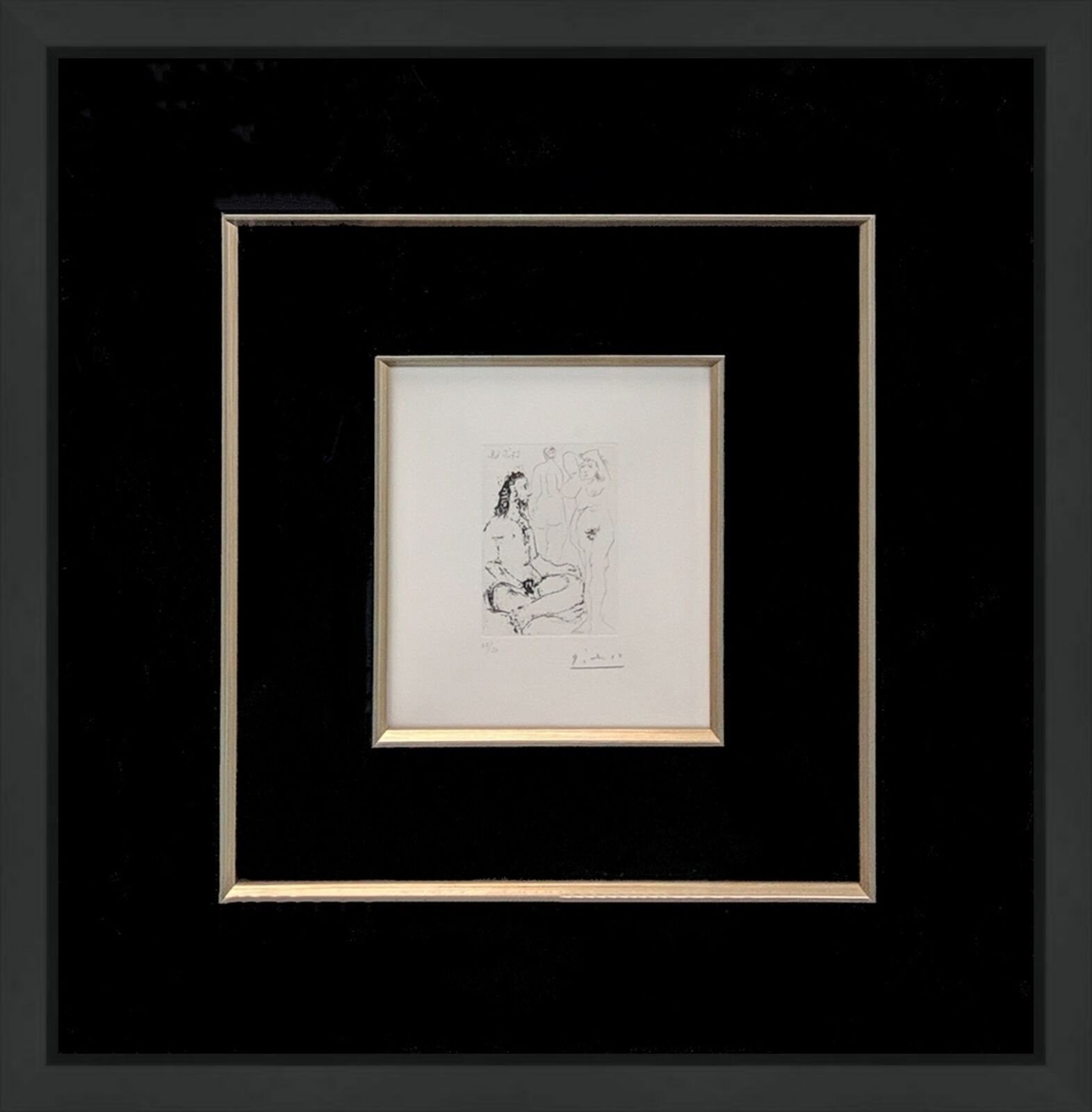 Artwork by Pablo Picasso, HOMME NU ASSIS EN TAILLEUR (BLOCH 1600), Made of Etching 