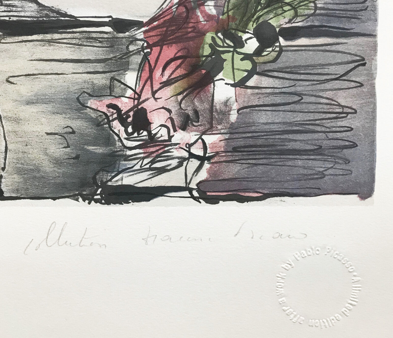 Artwork by Pablo Picasso, MINOTAURE AVEUGLE CONDUIT PAR UNE PETITE FILLE, Made of Lithograph On Arches Paper 