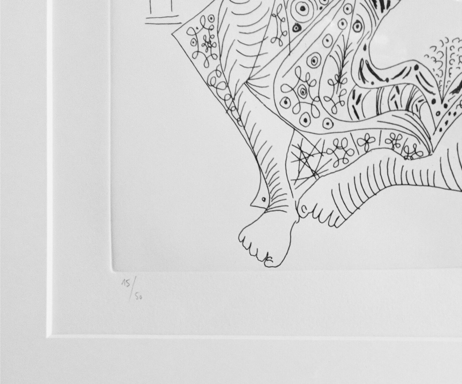 Artwork by Pablo Picasso, MOUSQUETAIRE ET ODALISQUE, MEDUSE, PLATE 47 FROM SERIES 156 (BLOCH 1902), Made of Etching 