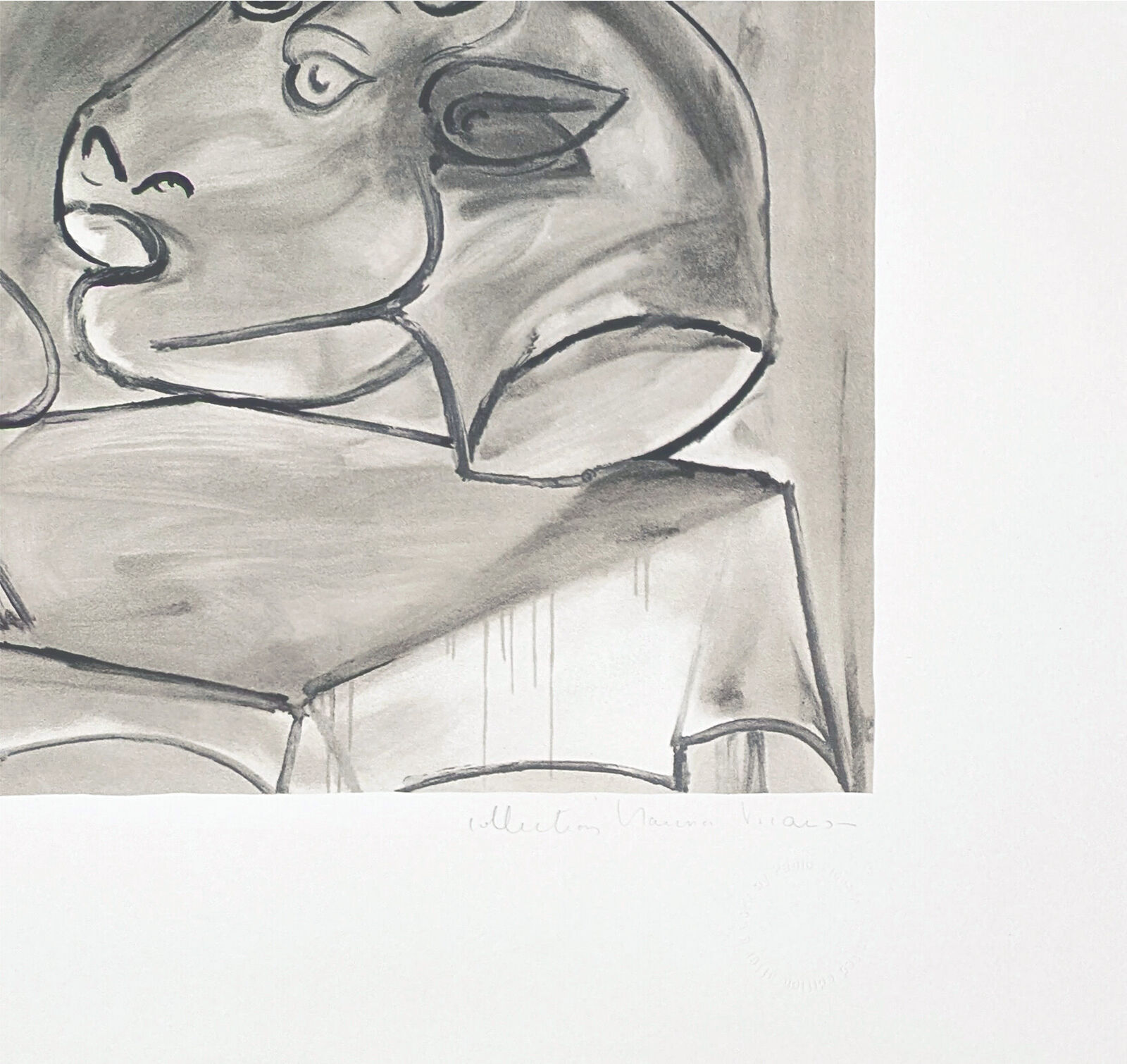 Artwork by Pablo Picasso, NATURE MORTE A LA PALETTE ET A LA TETE, Made of Lithograph On Arches Paper 