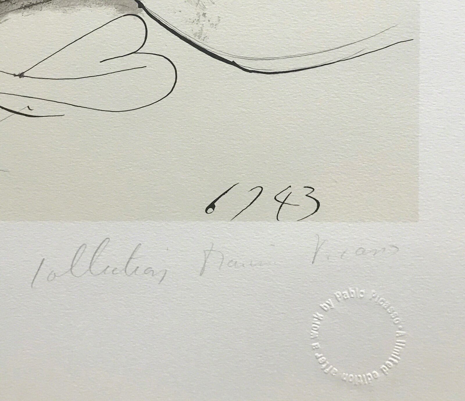 Artwork by Pablo Picasso, PIGEONS, Made of Lithograph On Arches Paper 