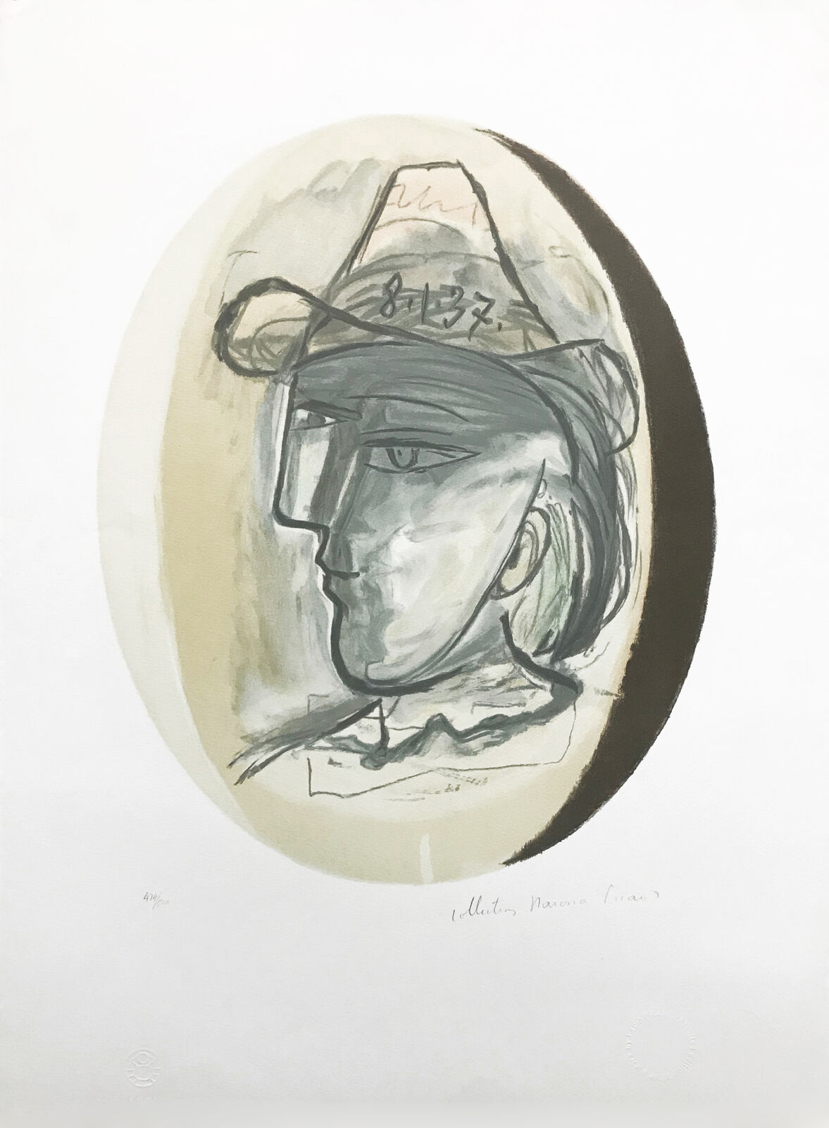 Artwork by Pablo Picasso, TETE, Made of Lithograph On Arches Paper 