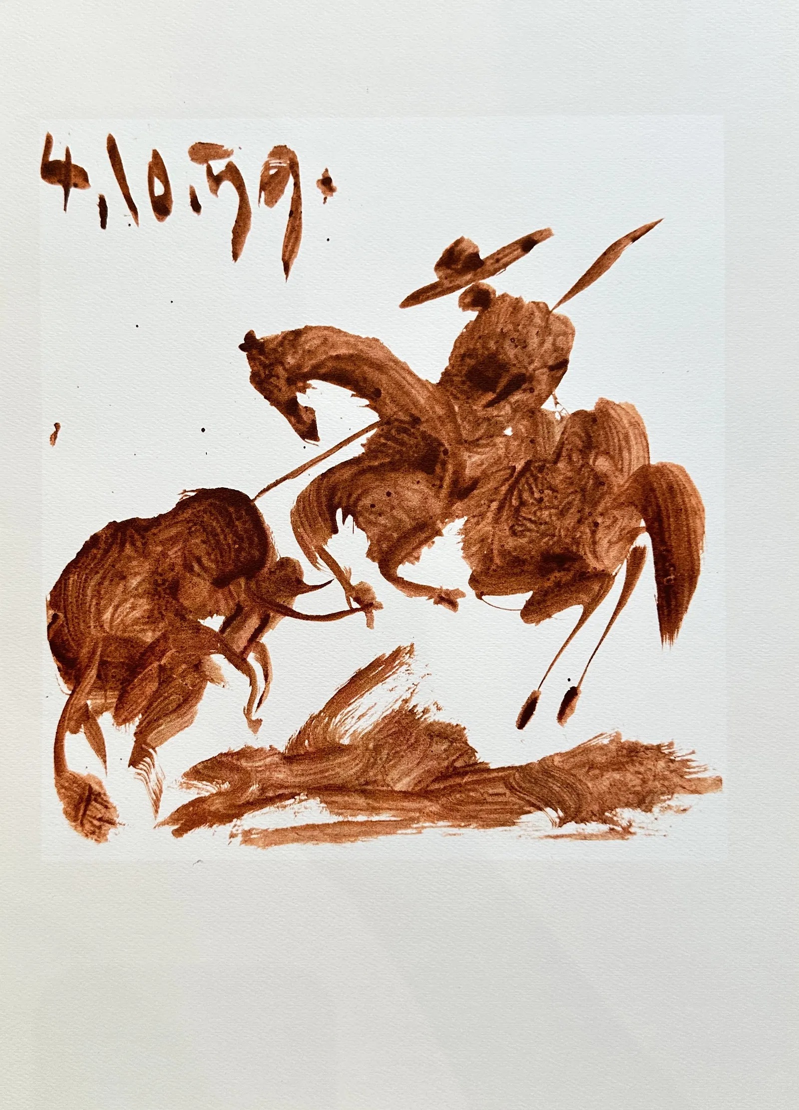 Bull and Picador from Toros y Toreros by Pablo Picasso, 1961