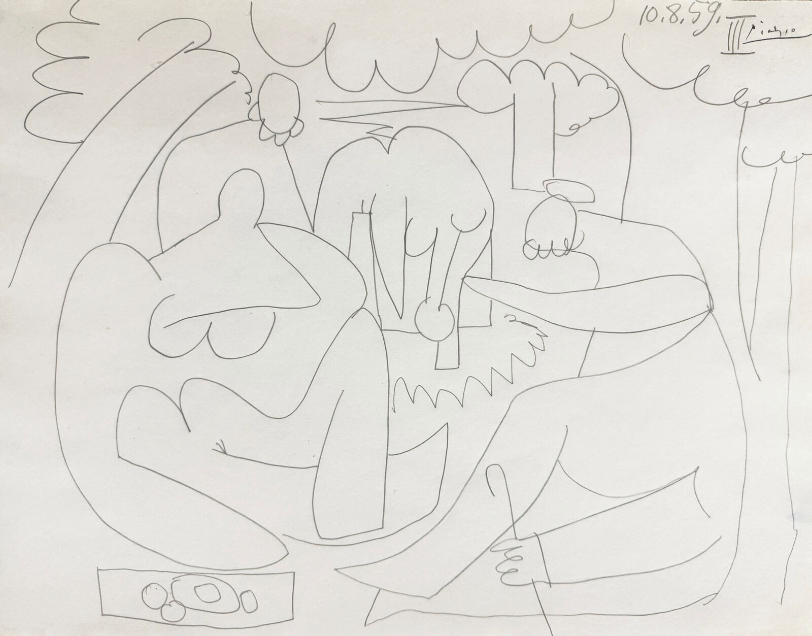 Étude por la Suite Des Déjeubers III by Pablo Picasso, 1959