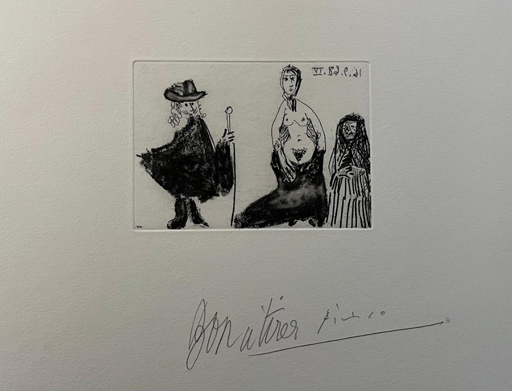 Jeune fille, Célestine et petit-maître by Pablo Picasso, 1968