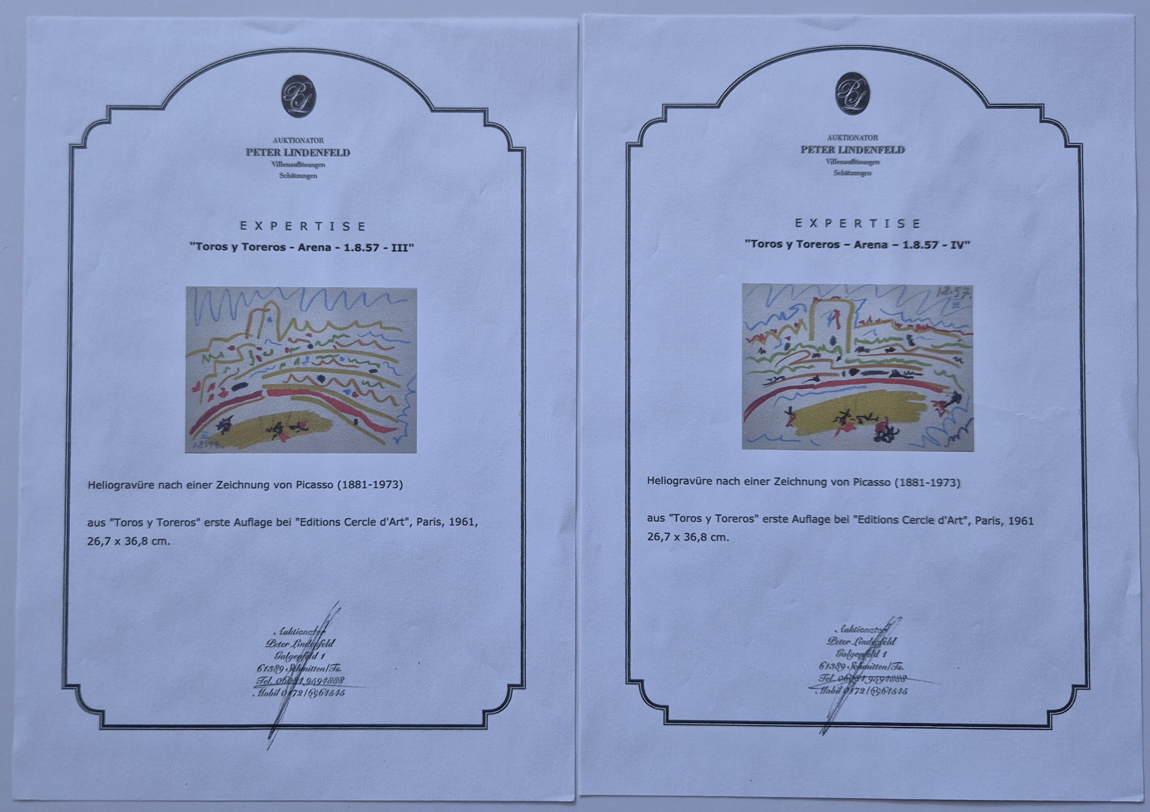 L'Arene d'Arles, from Toros Toreros, a set of 4