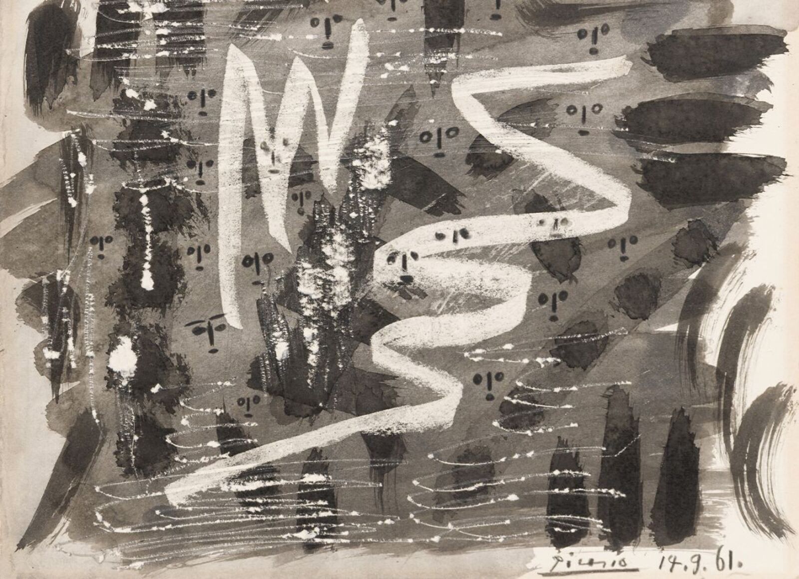 Lucien Clergue dans les étangs de Camargue by Pablo Picasso, 1961