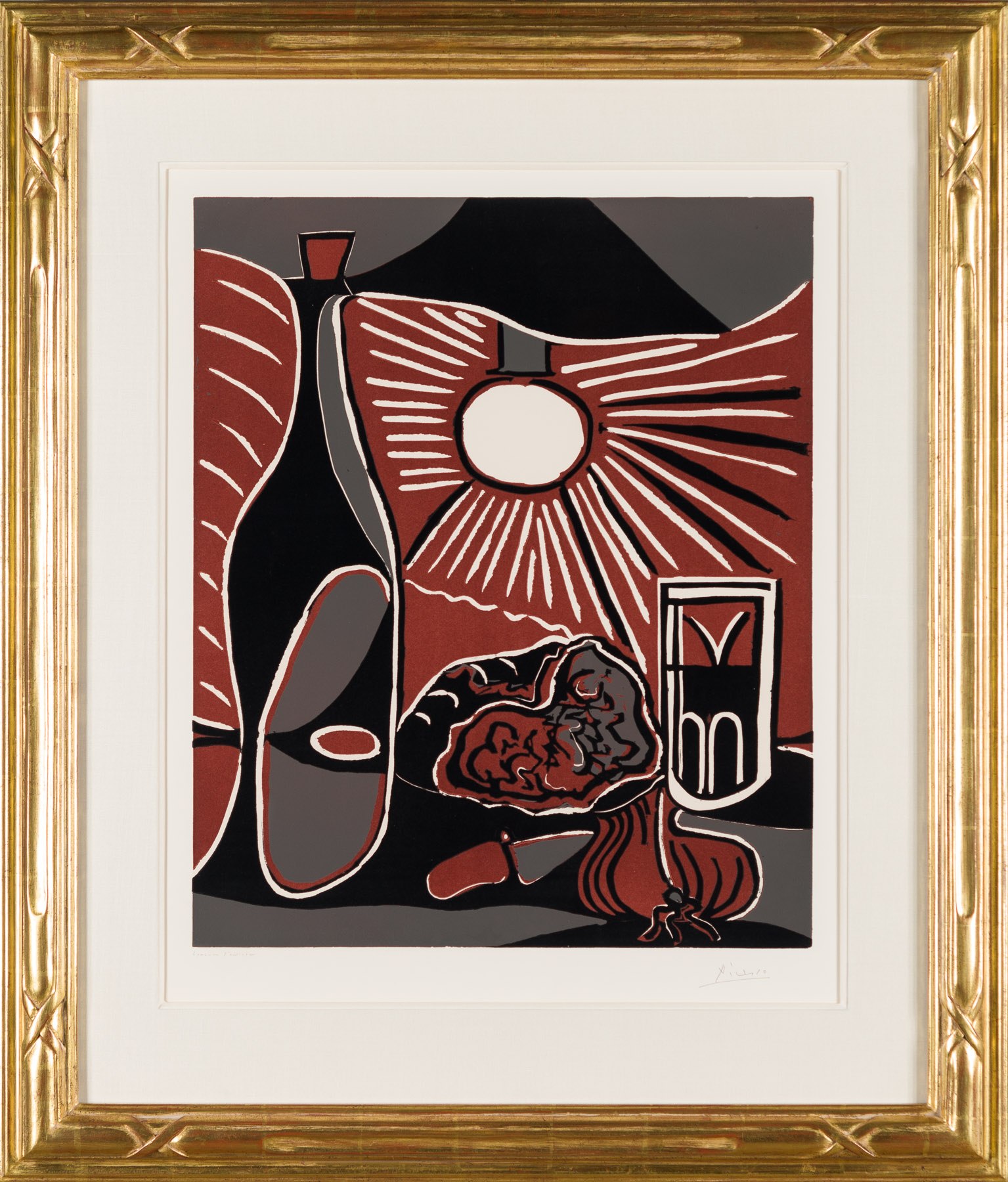 Artwork by Pablo Picasso, Nature Morte Aux Casse-croute I, Made of Linocut 