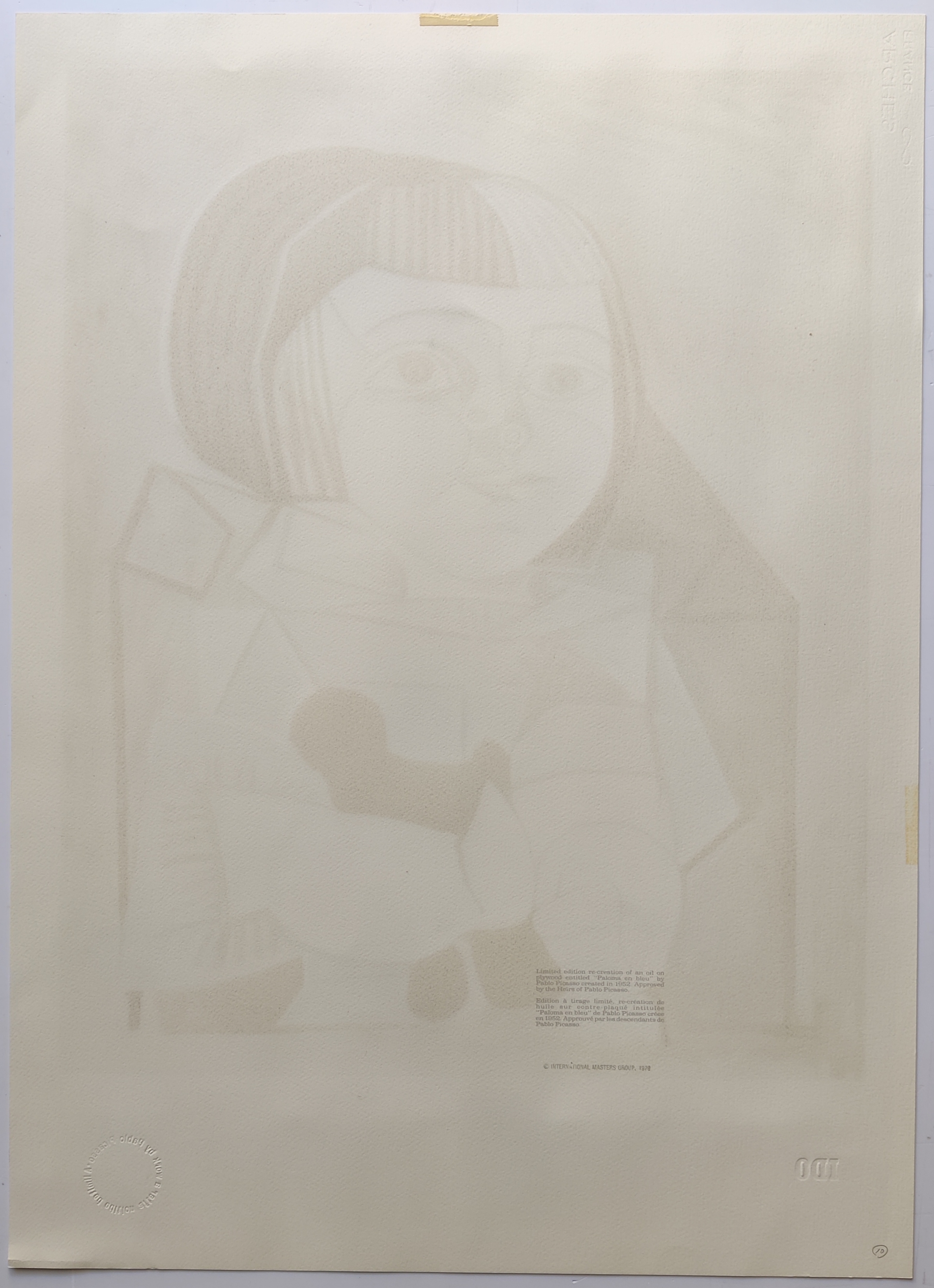 A painting of a woman holding a cat in her arms.