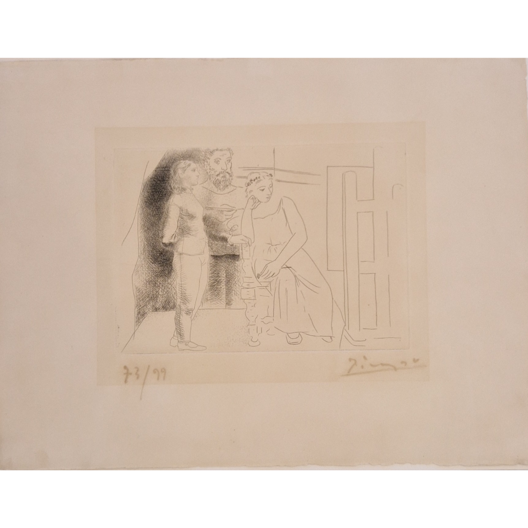 Peintre avec deux modèles